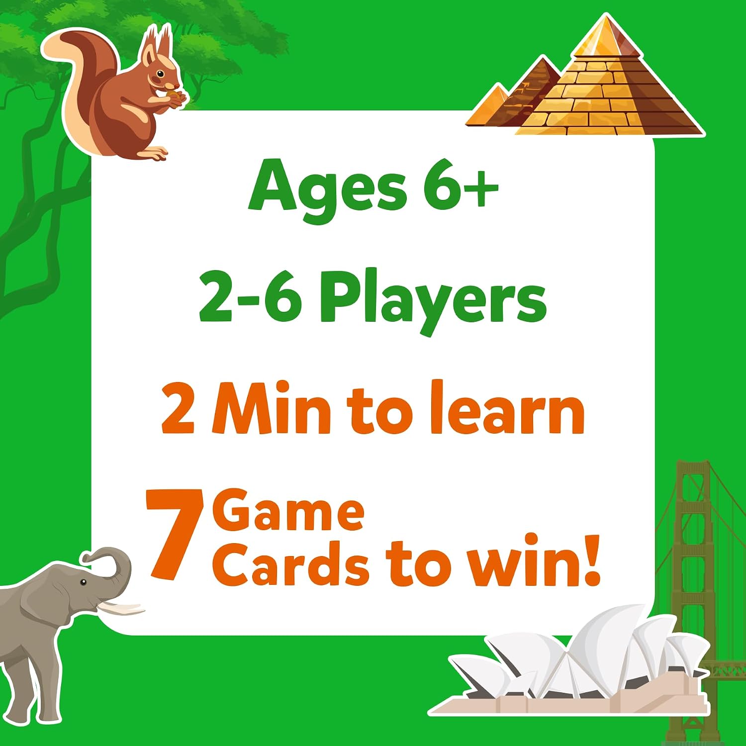Detalle 2 de Skillmatics Guess in 10 Animals & Countries Combo board game (50 animal cards, 50 country cards)