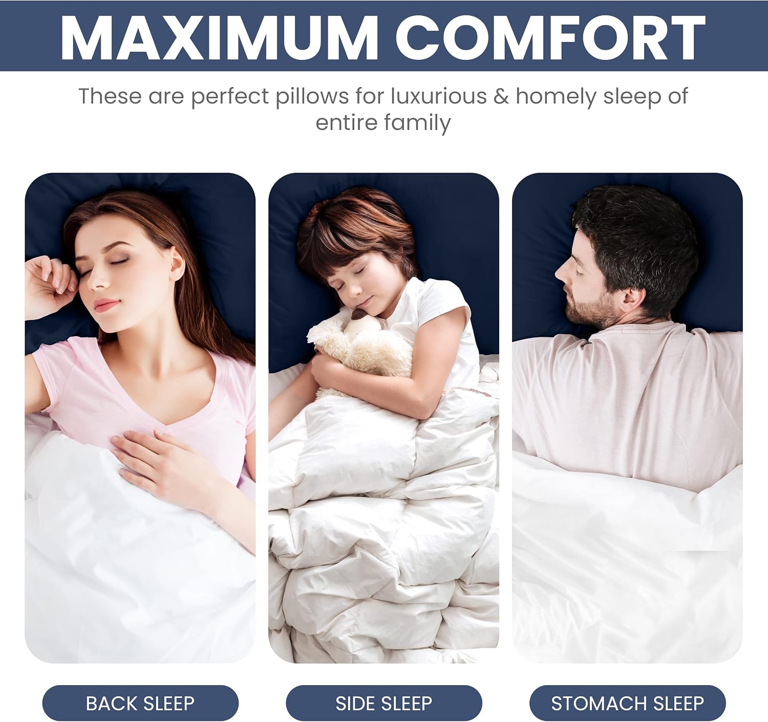 Thumbnail 5 de Utopia Bedding Almohadas 50 x 70 cm (pack 2)
