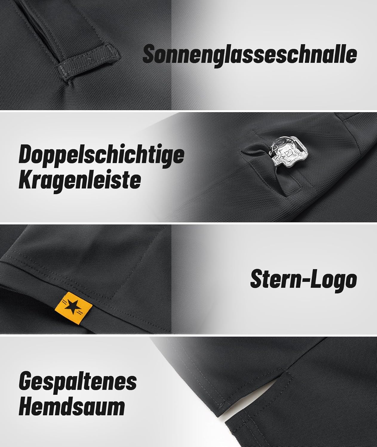 Thumbnail 3 de ZITY 3er Pack Poloshirt Herren Kurzarm – schnelltrocknend, atmungsaktiv, Regular Fit