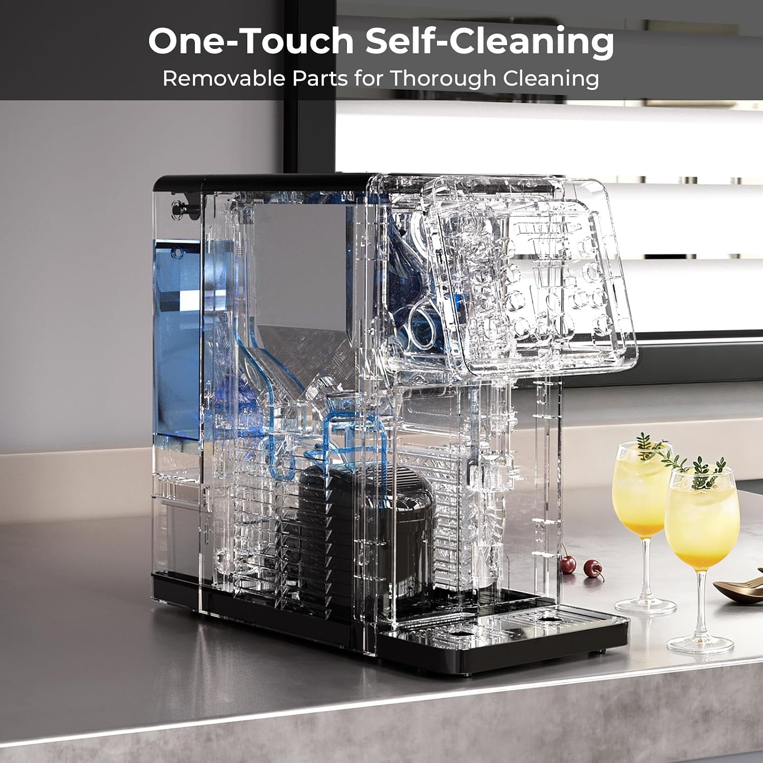 Thumbnail 6 de Antarctic Star HZBY-12 Countertop Ice Maker and Cold Water Dispenser, 2 Ice Sizes