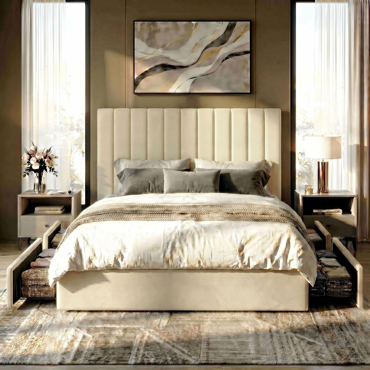 Detalle de SHA CERLIN Platform Bed Frame, Full Size