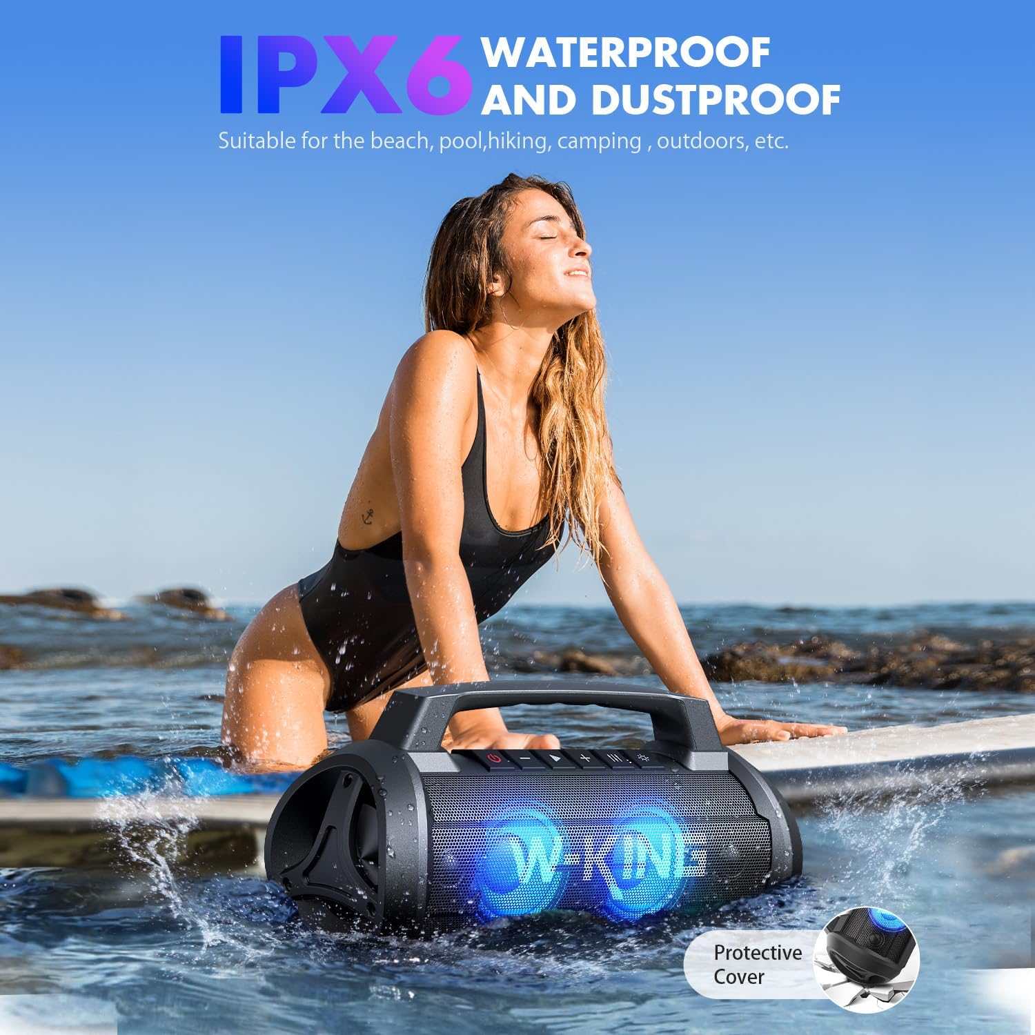 Detalle de W-KING D10 Cassa Bluetooth 120W 🔊