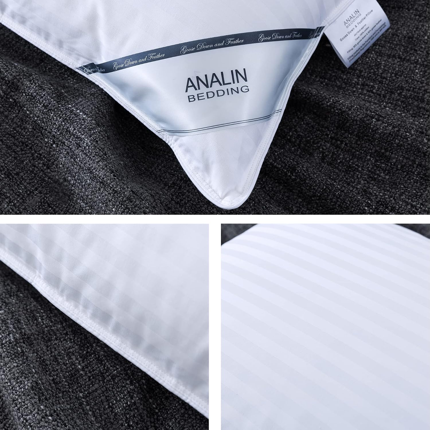 Detalle de ANALIN Goose Feather Down Pillows 1100g