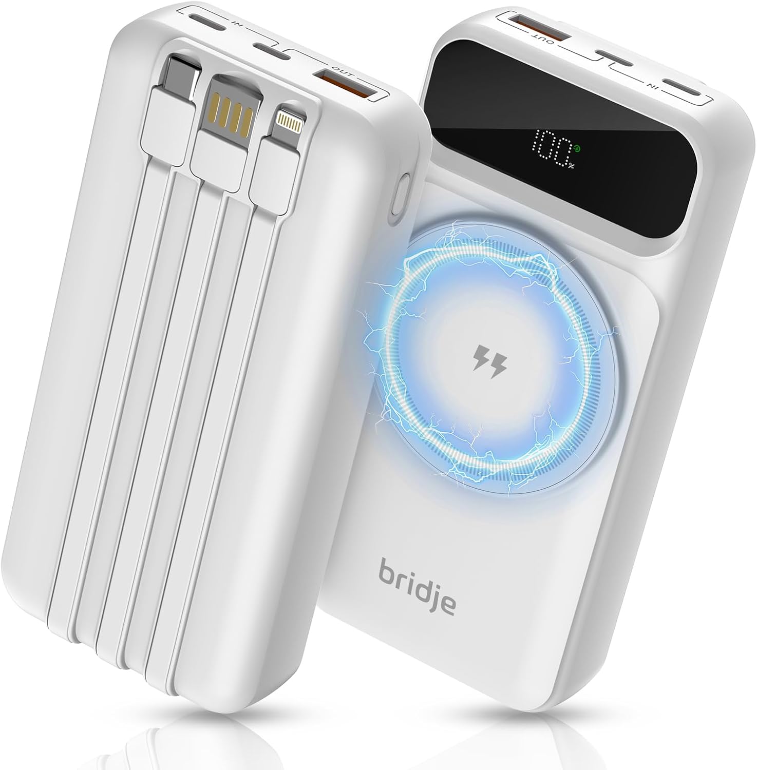 Detalle de Bridje Magnetic Power Bank 20000mAh wireless charger