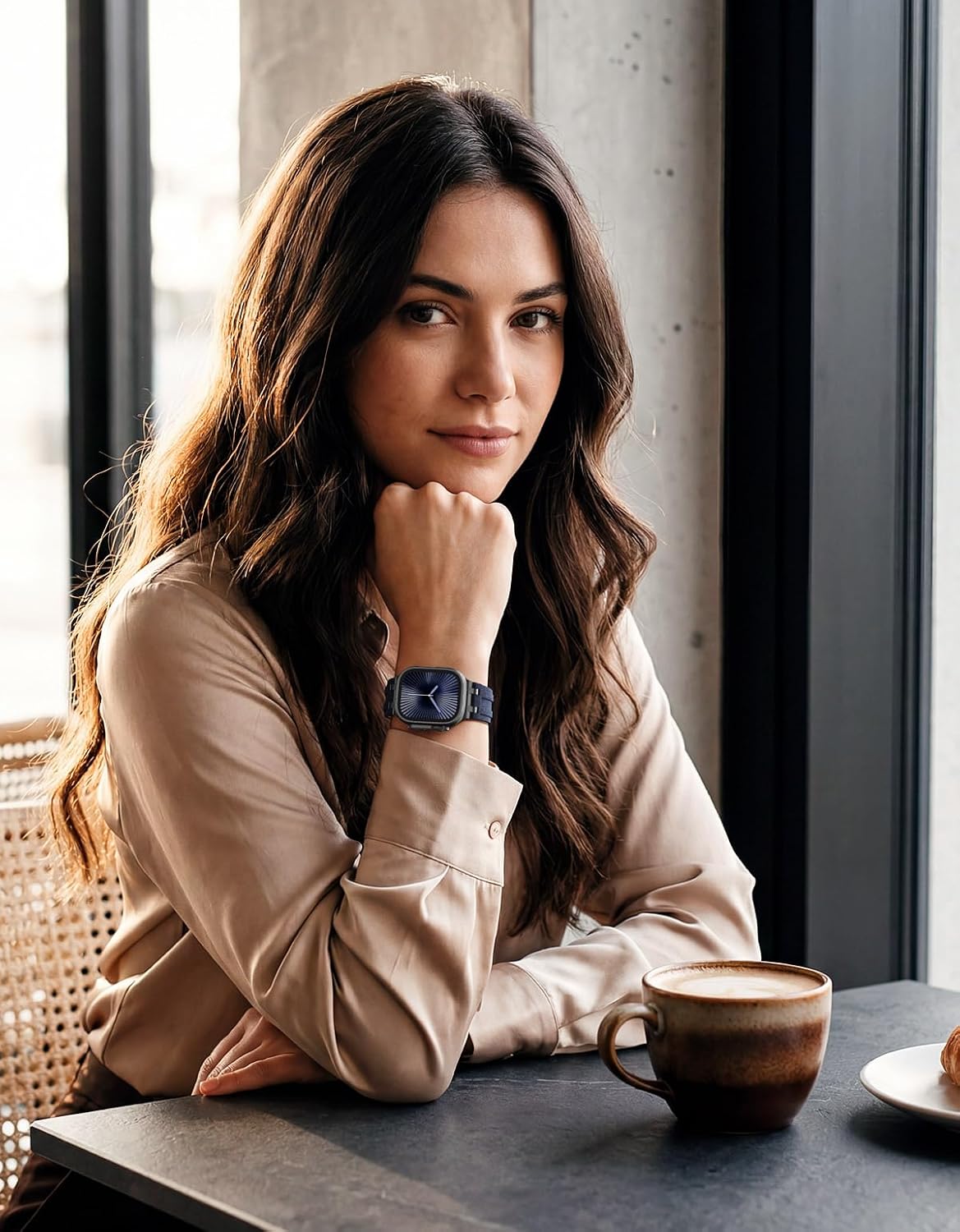 Thumbnail 6 de MoKo Bracelet en cuir pour Apple Watch (Crazy Horse) avec connecteurs métalliques, compatible 49/46/45/44/42 mm