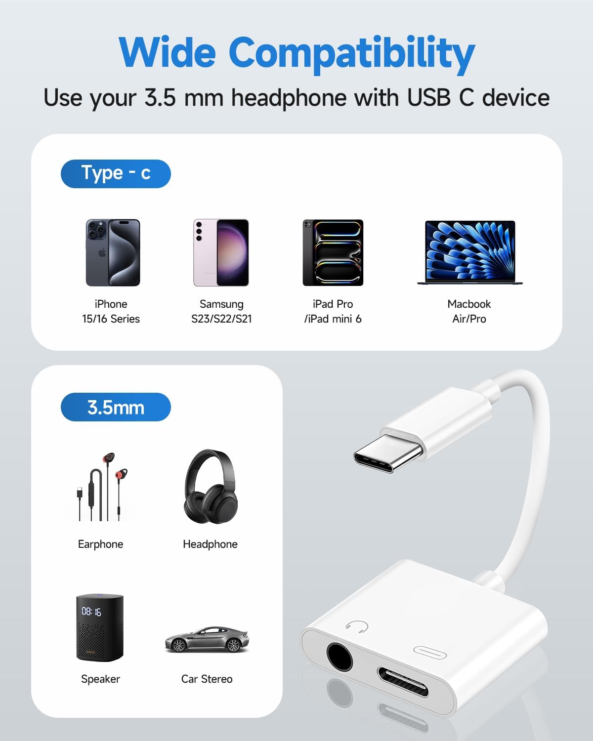 Thumbnail 5 de USB C 3.5mm Adapter 2-Pack