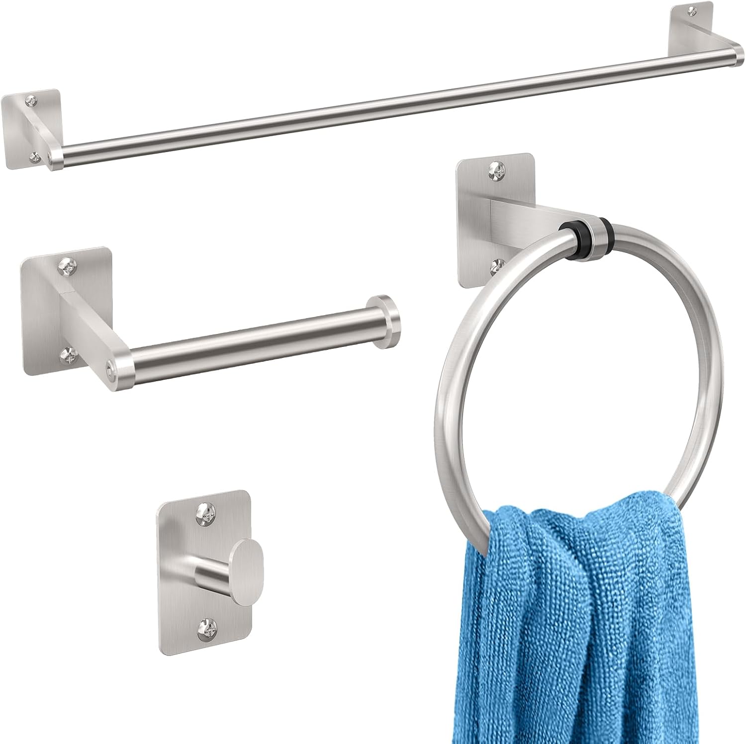 Detalle de Gypie 24″ brushed nickel bathroom accessory set