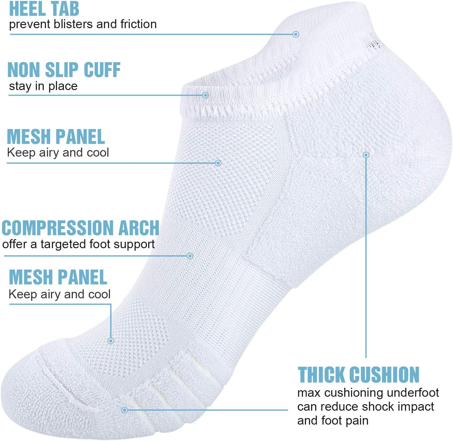 Detalle de Natugloe trainer socks 6 pairs
