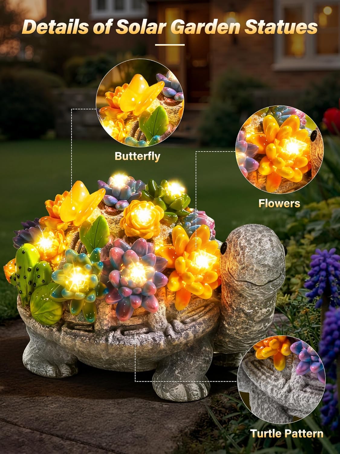 Thumbnail 6 de Ollny Solar Turtle 21cm garden ornament