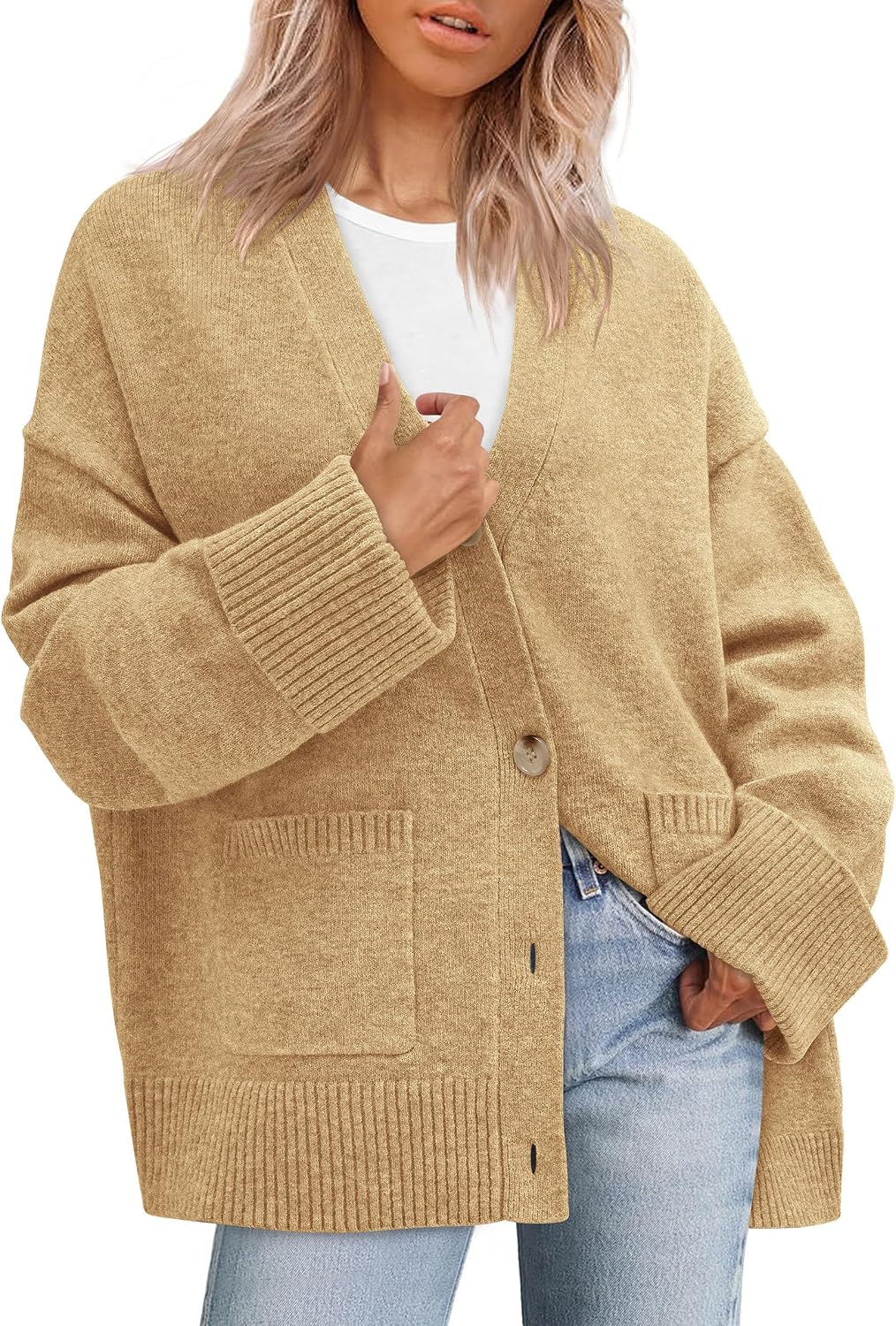 Detalle 2 de PRETTYGARDEN 2026 Oversized Cardigan Sweater