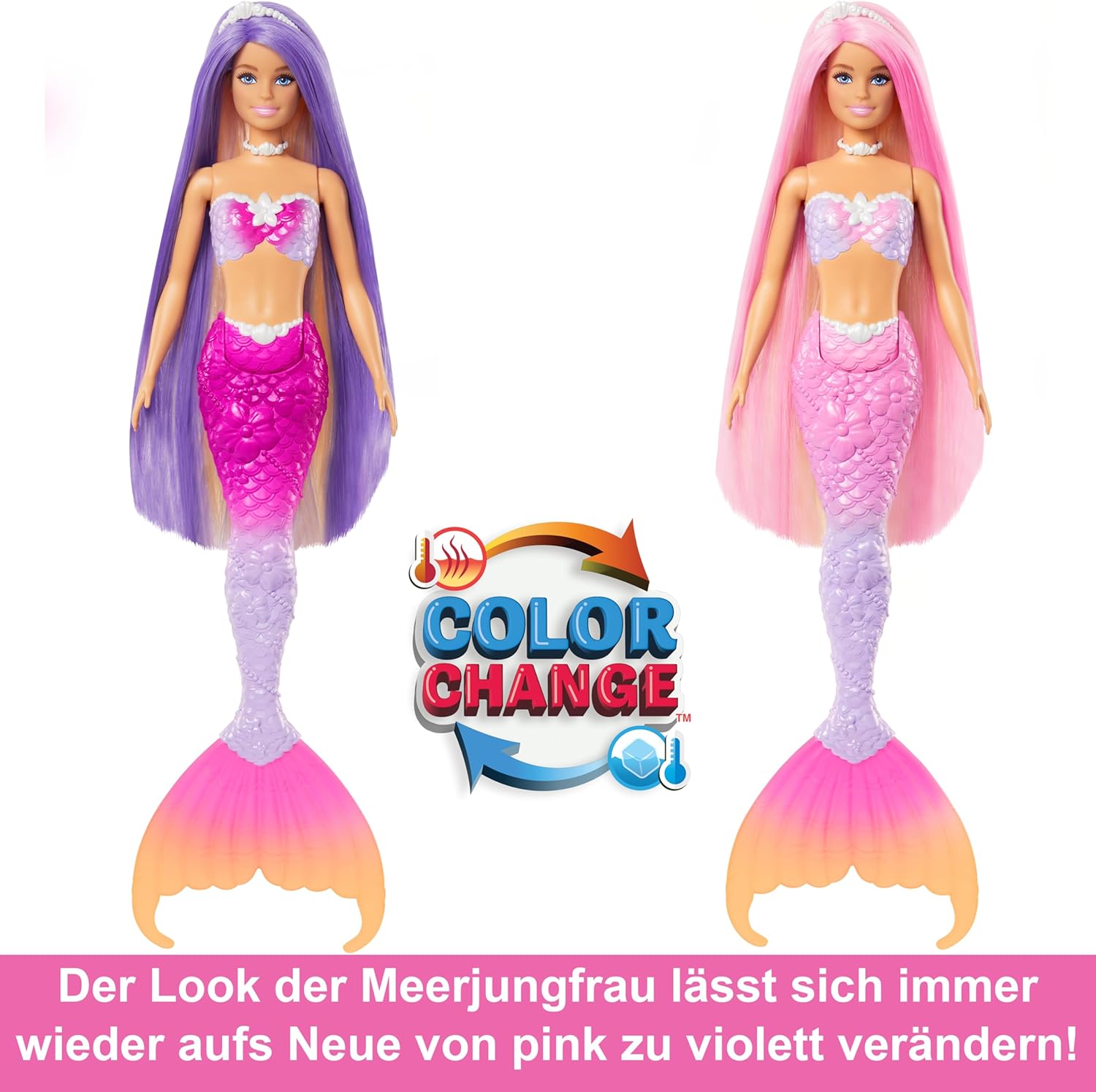 Detalle de Barbie Meerjungfrau-Puppe HRP97, 19 cm Haare