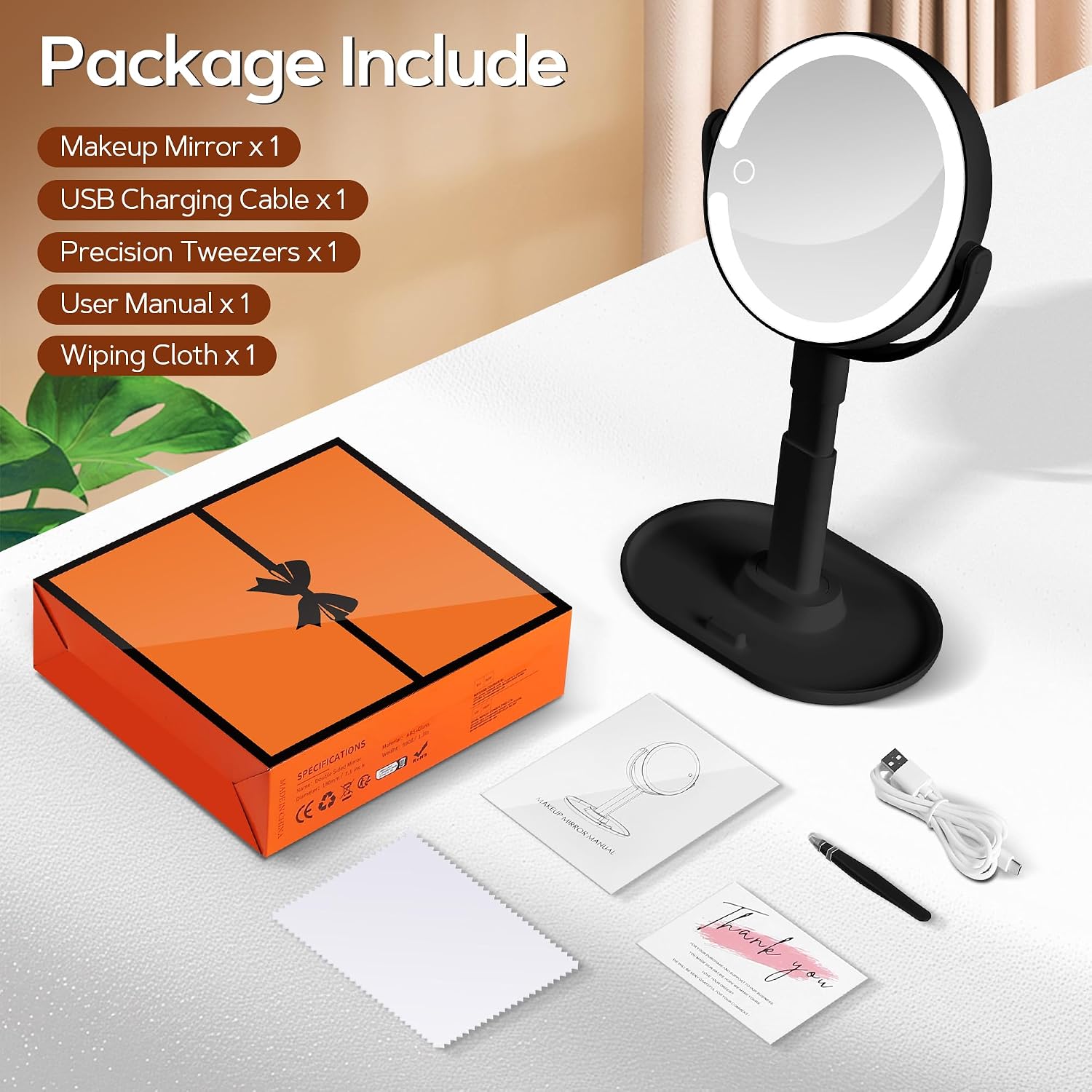 Thumbnail 6 de B Beauty Planet Lighted Makeup Mirror, 30X Magnification, 3 Light Modes