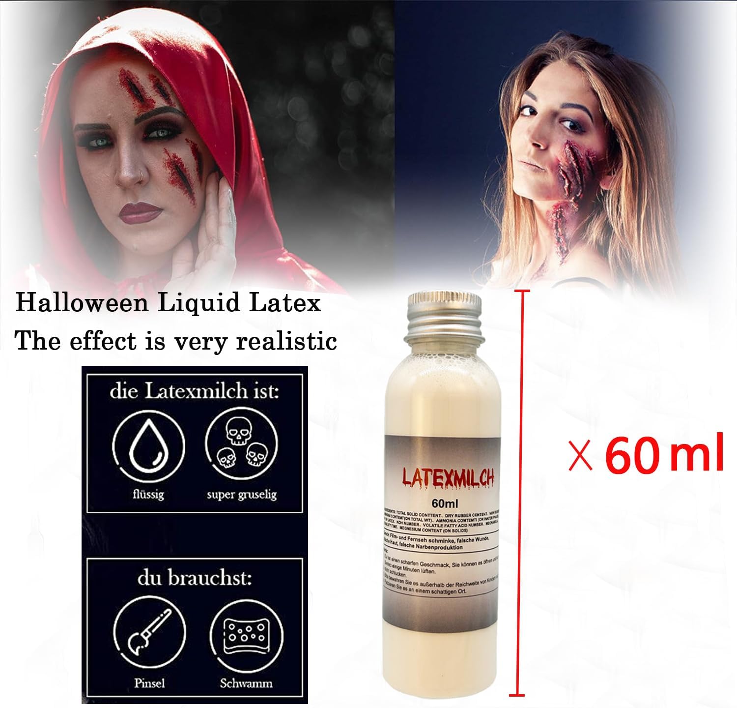 Detalle 2 de Xinfuquan Leche de látex 60 ml para maquillaje