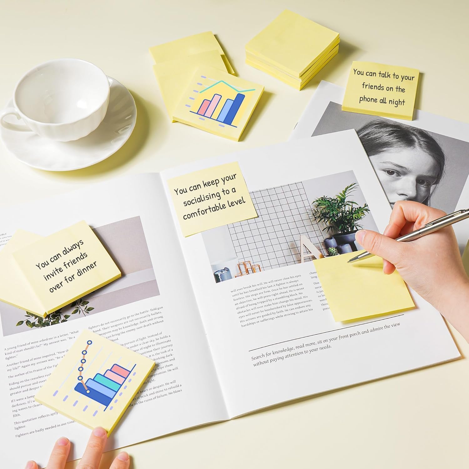 Thumbnail 4 de Sticky Notes 76 mm x 76 mm Yellow (18 Pads) with Strong Adhesive