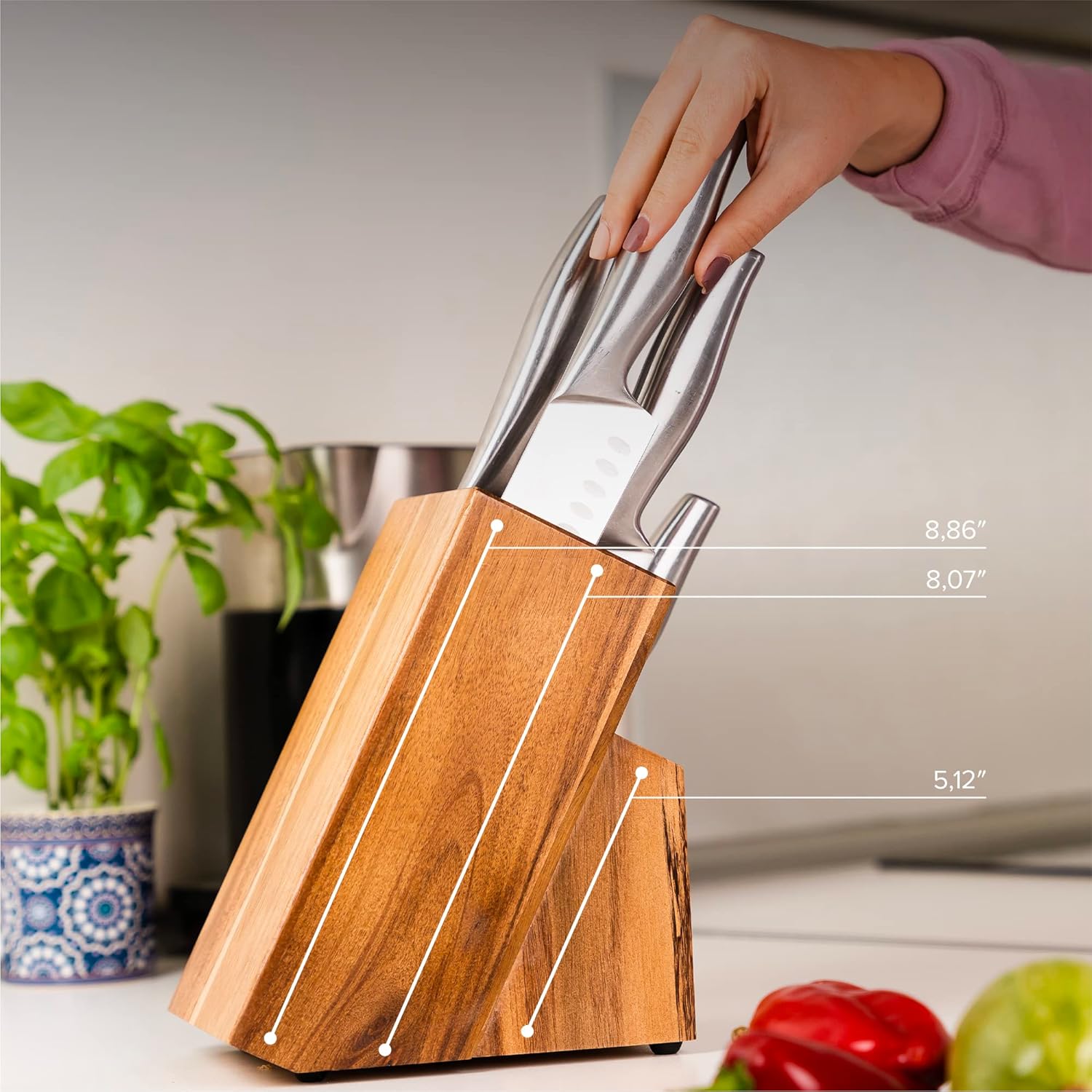 Detalle 2 de Coninx 4019x knivblock för 15 knivar och kökssax