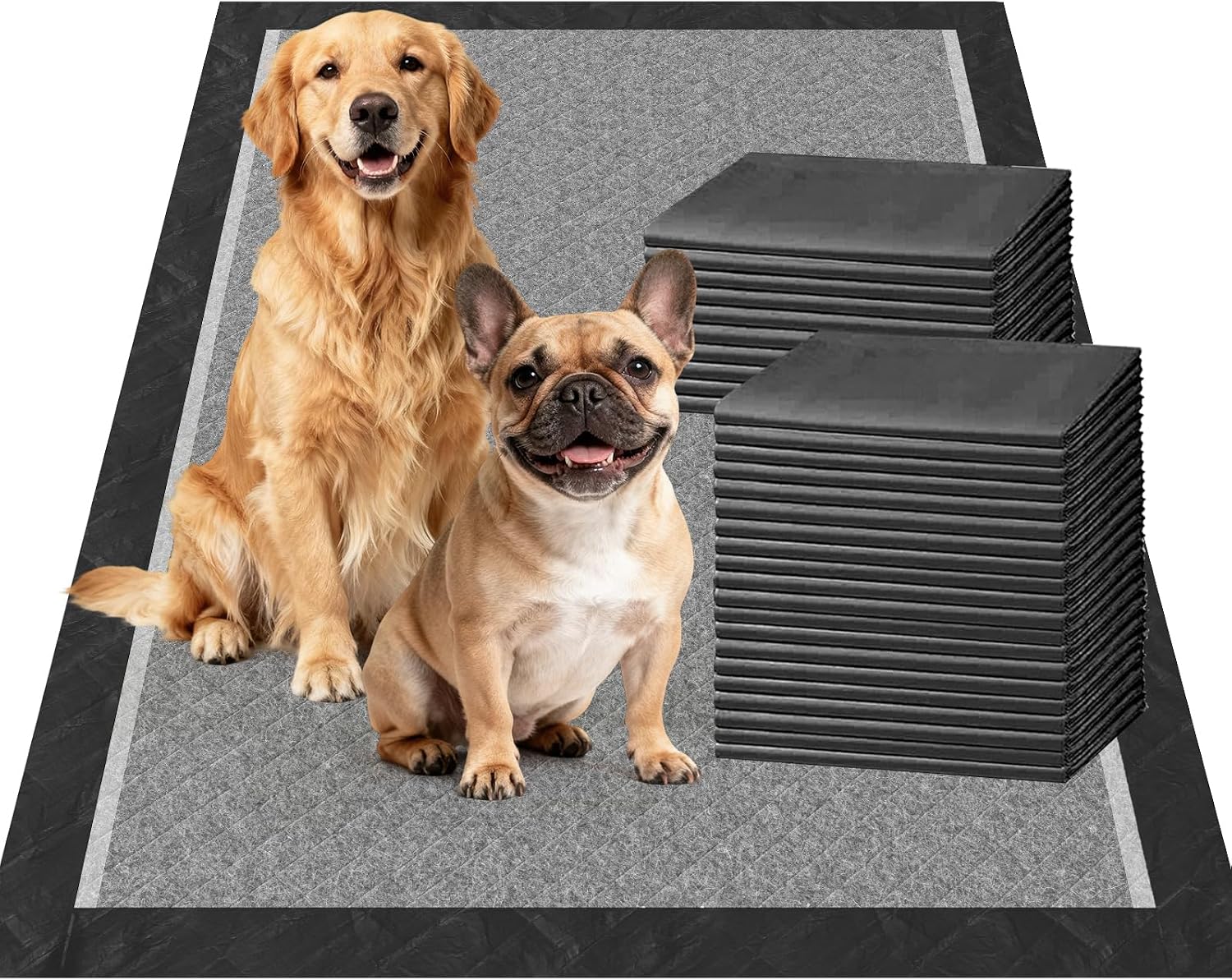 Detalle de Gardner Pet Welpenunterlagen 60x90cm – 30er Pack, 6‑lagig mit Kohlenstoff für Geruchskontrolle