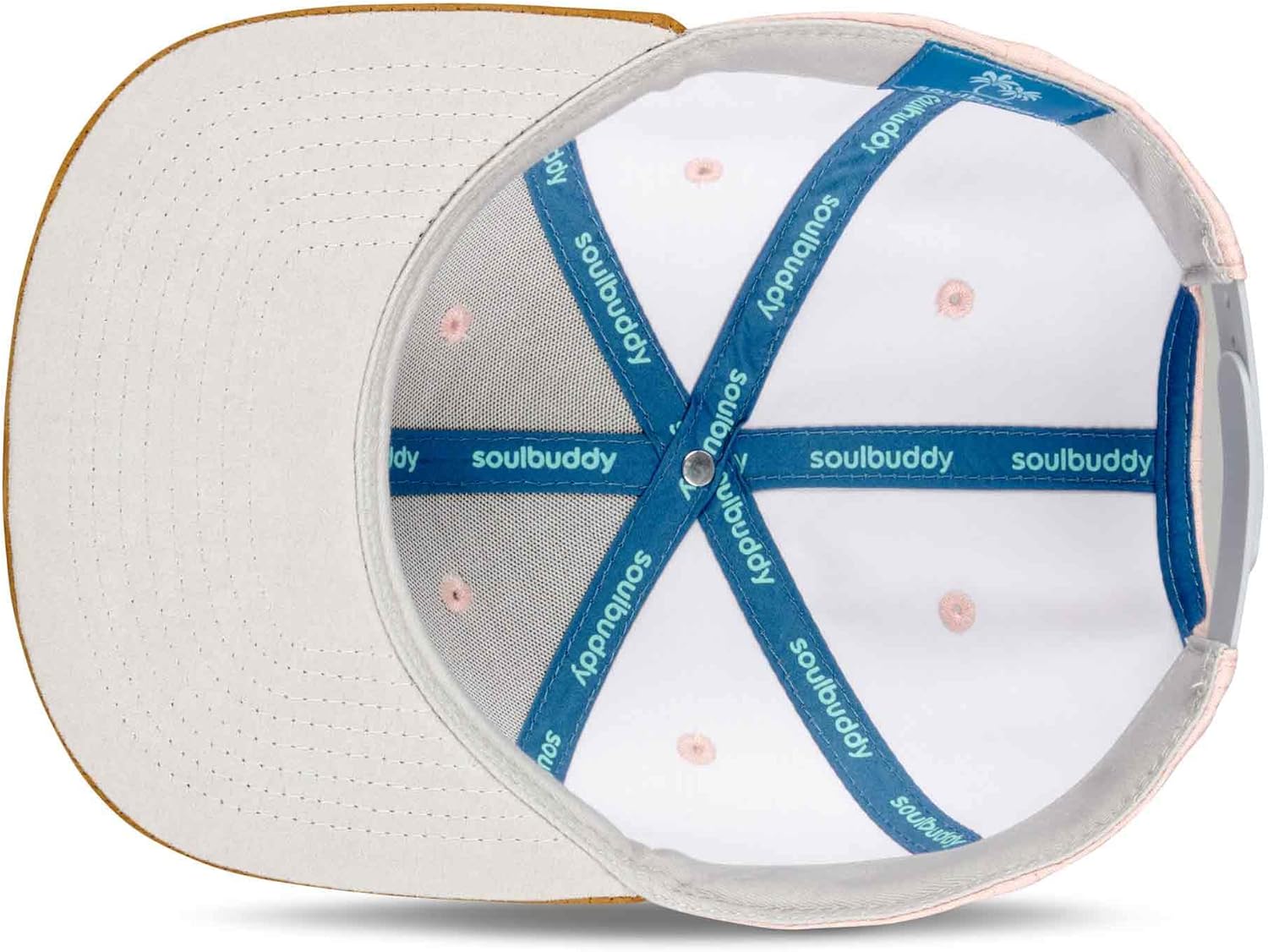 Detalle de Soulbuddy Snapback Cap Unisex – verstellbare Streetwear-Kappe mit veganem Lederpatch