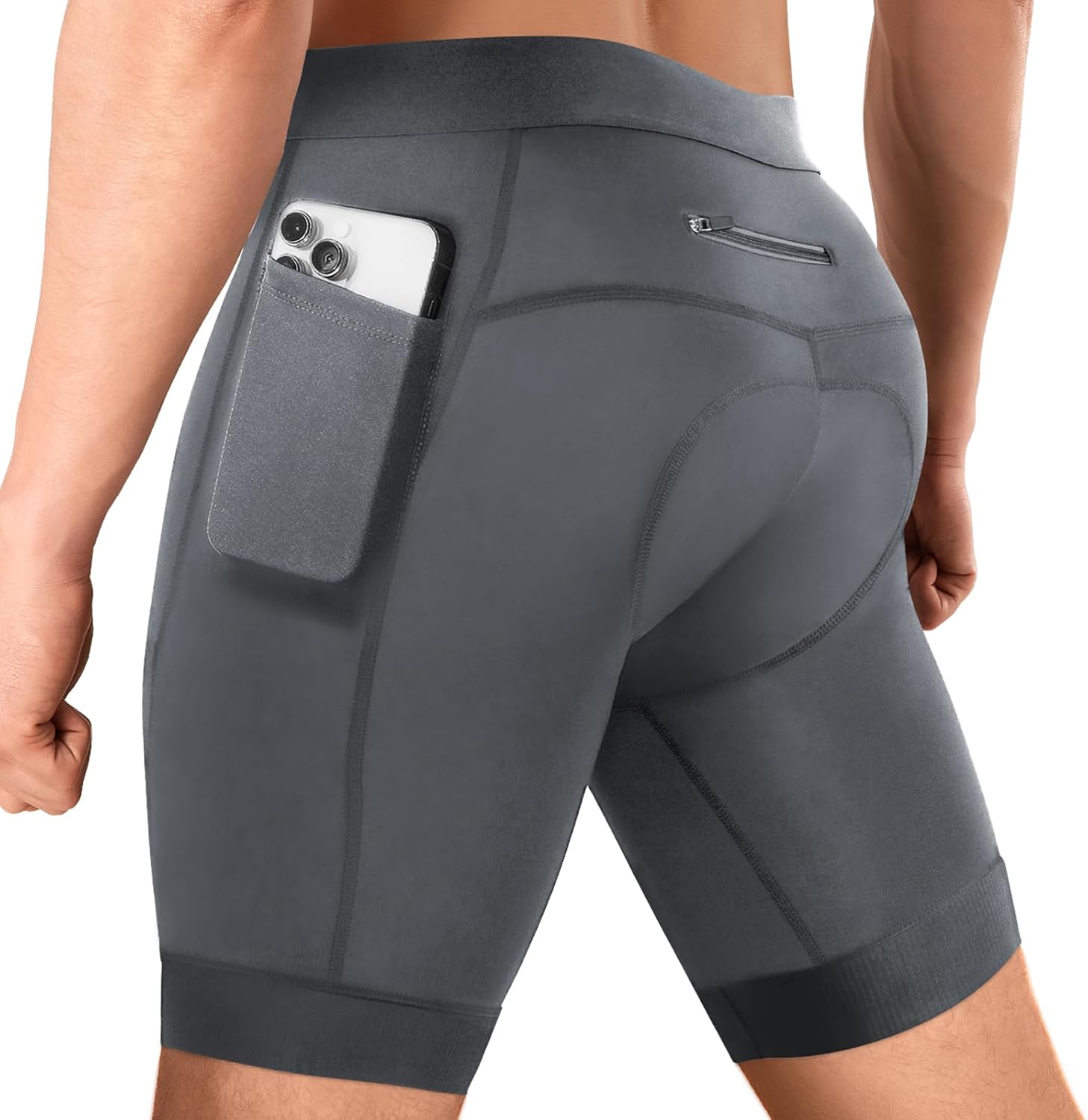 Thumbnail 6 de Niksa Radlerhose Herren mit 5D-Gel-Sitzpolster – Atmungsaktive, schnelltrocknende Radhose mit Taschen für Mountainbike, Rennrad & Training