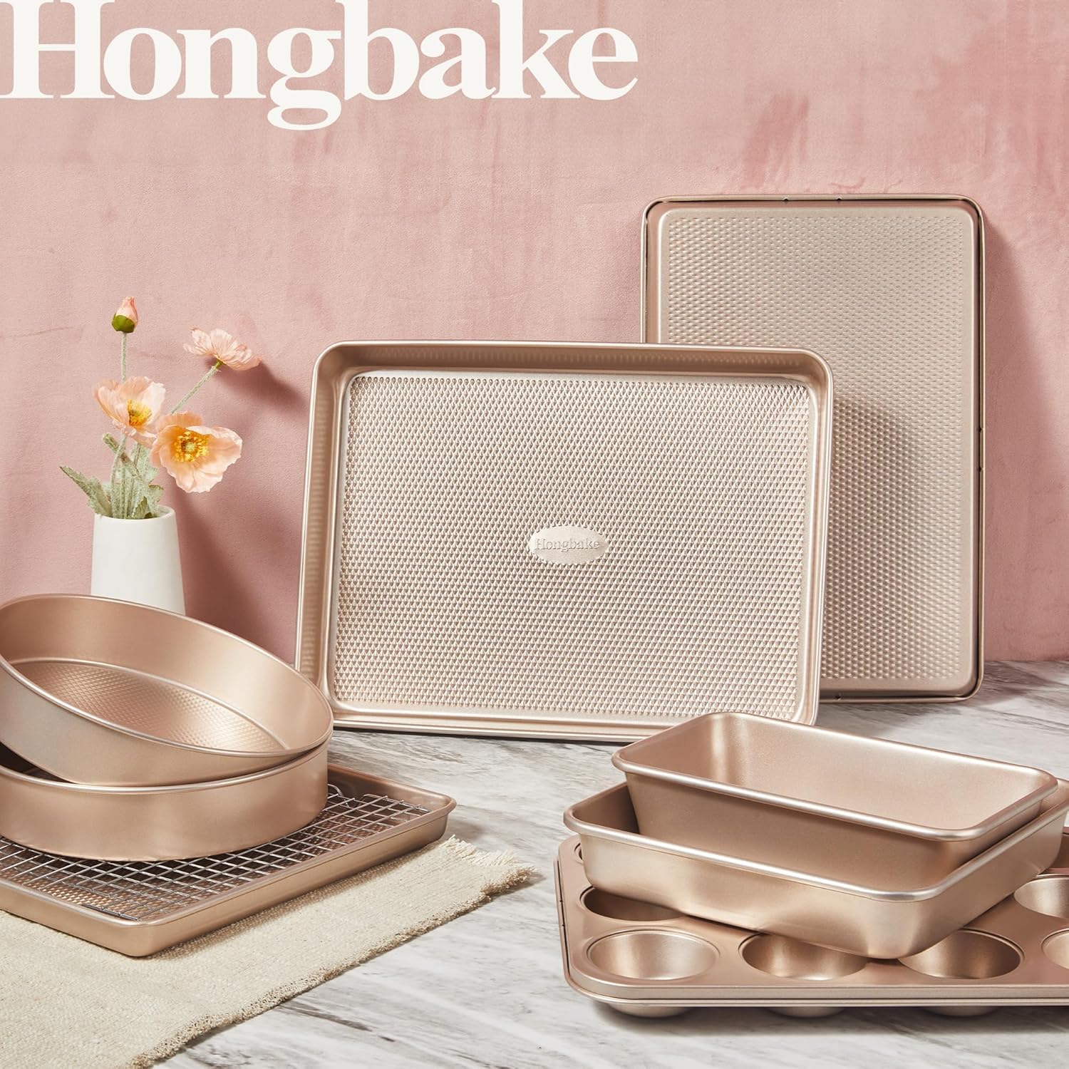 Detalle 2 de HONGBAKE 9-Piece Baking Pan Set 🧁