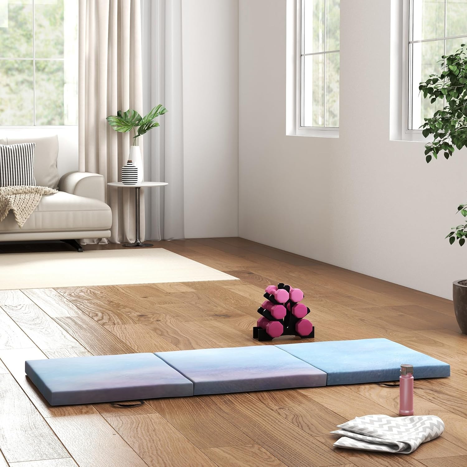 Thumbnail 4 de HOMCOM Tapis de gymnastique 180 x 60 x 5 cm 🧘