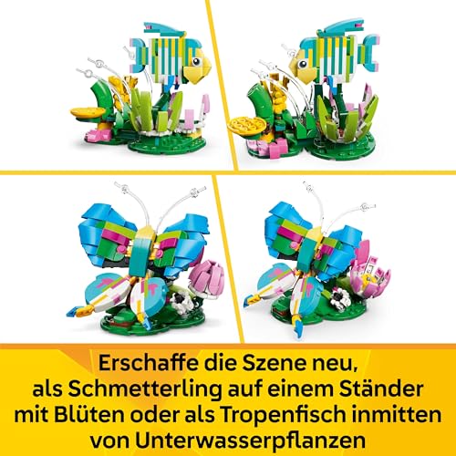 Detalle de LEGO Creator 3in1 Wild Animals: Colourful Hummingbird (31384) – Dreifach wandelbar, Natur-Deko und Spielzeug