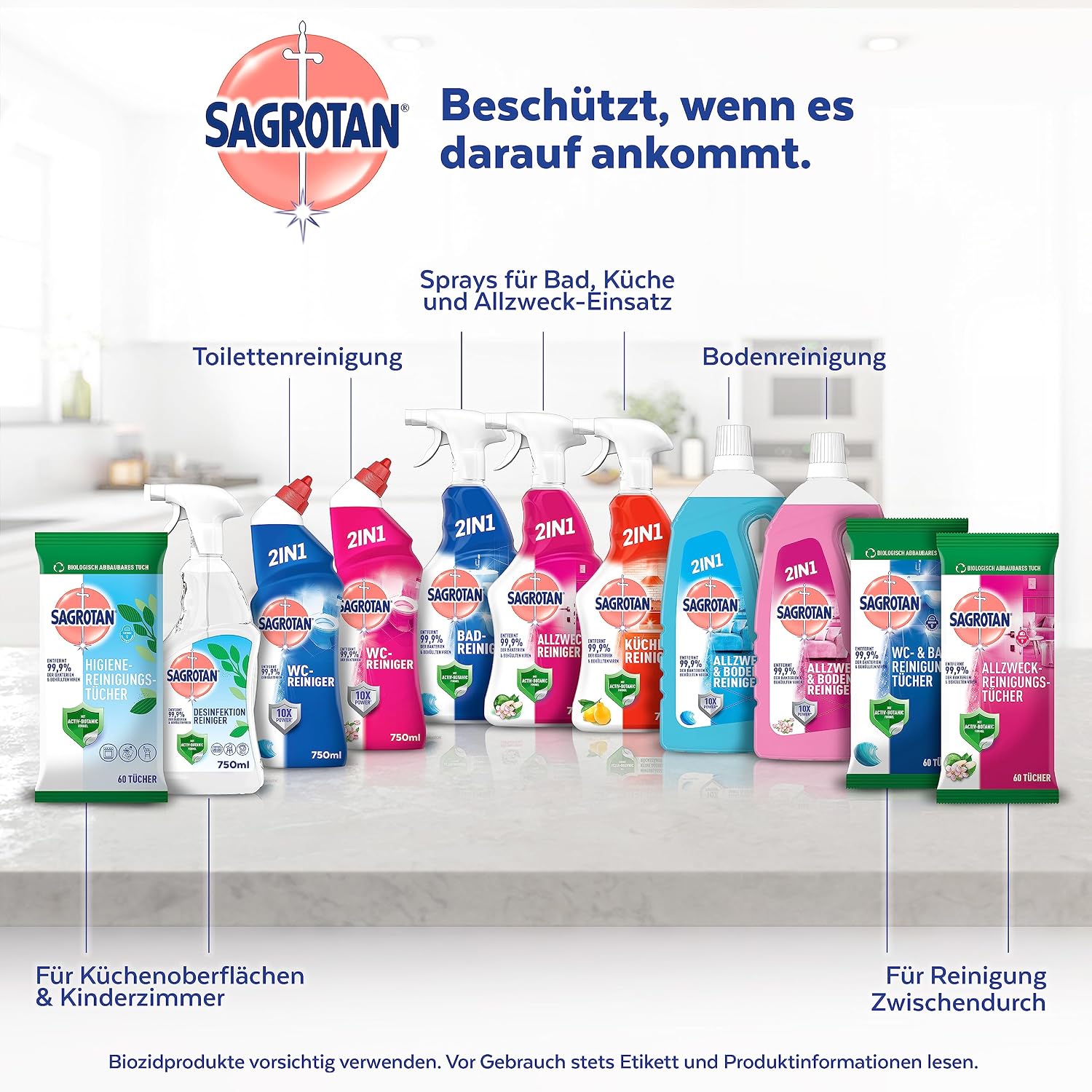 Thumbnail 6 de Sagrotan Hygienereinigungstücher 5×60 Stück