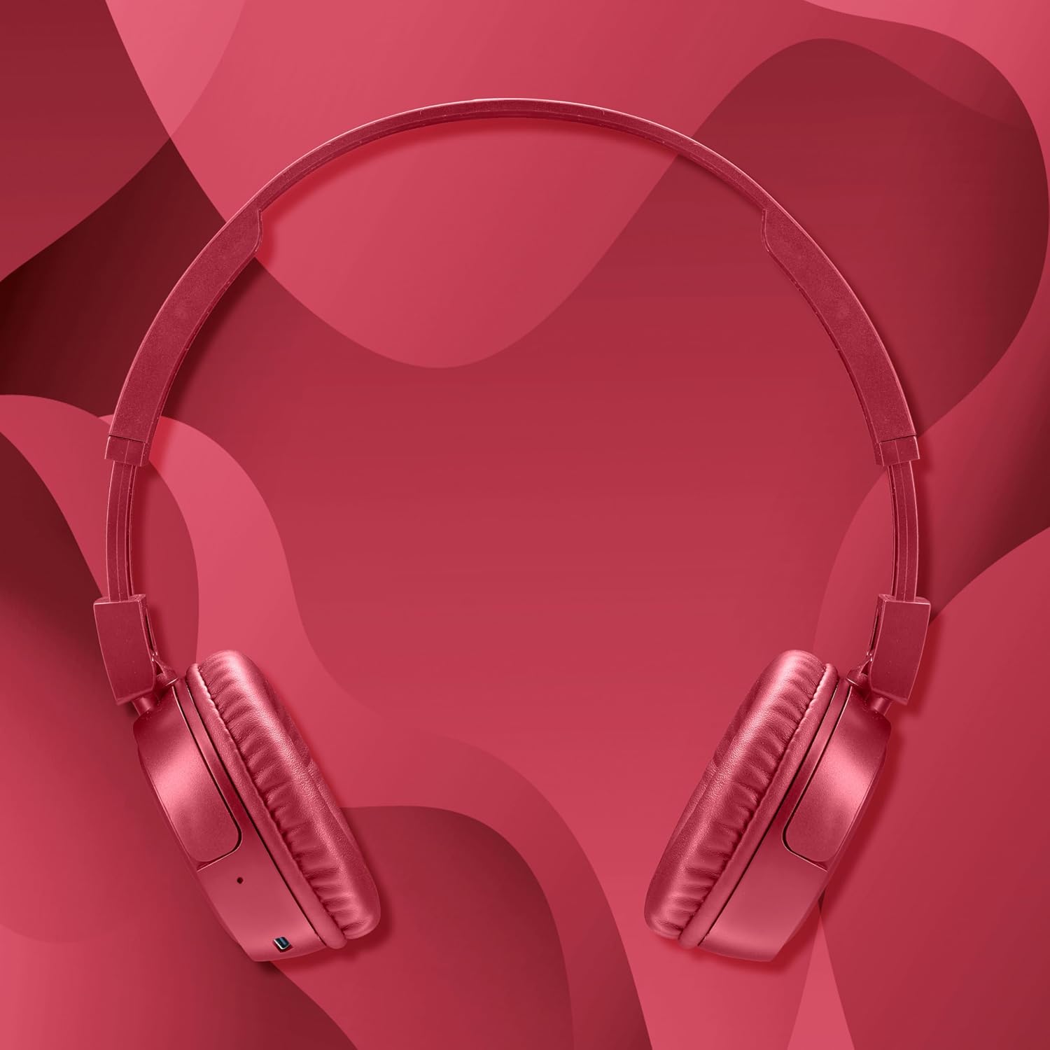 Thumbnail 3 de Music Sound VIBED cuffia Bluetooth ON-EAR con padiglioni girevoli e pieghevoli, archetto imbottito Rosso