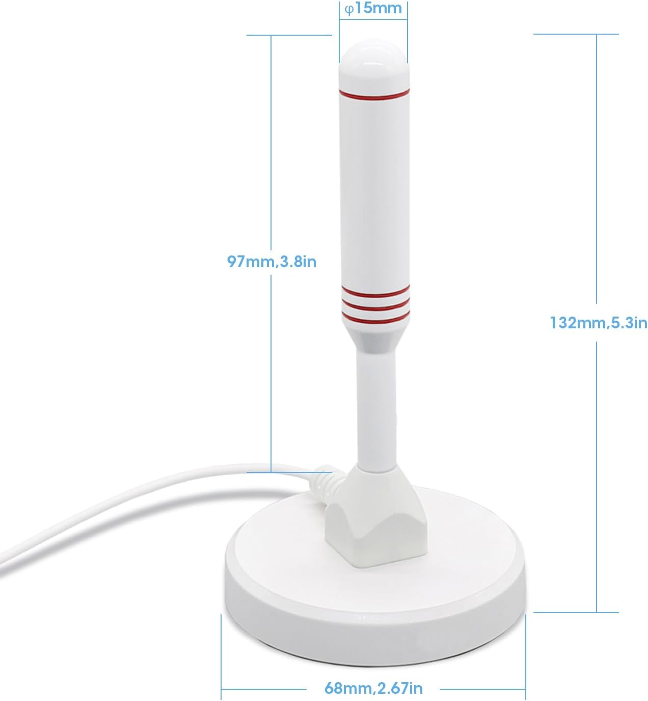 Thumbnail 3 de LEADSIGN amplified TV aerial (indoor/outdoor) for Freeview smart TVs with long-range reception