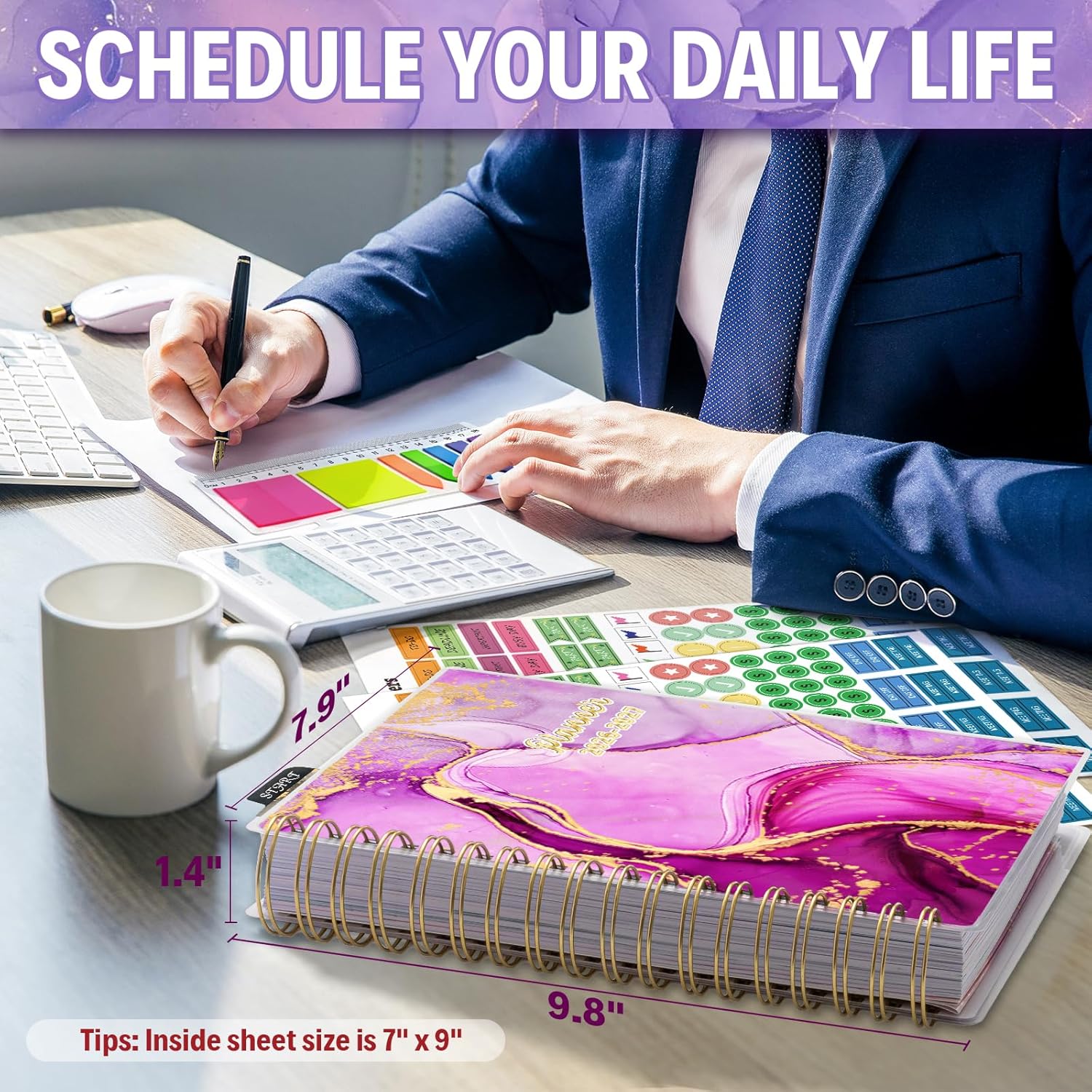 Detalle de montcool MCOPAPPK2407 18-Month Academic Planner, July 2026–December 2027