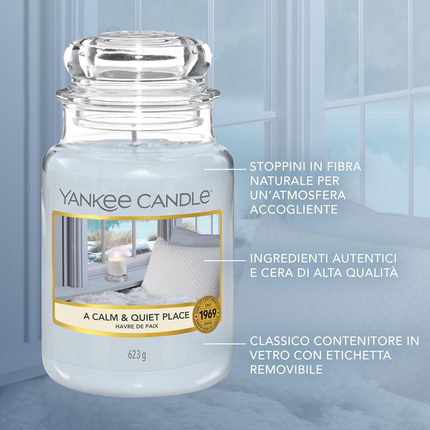 Thumbnail 4 de Yankee Candle Candela profumata in giara grande – Un posto calmo e tranquillo