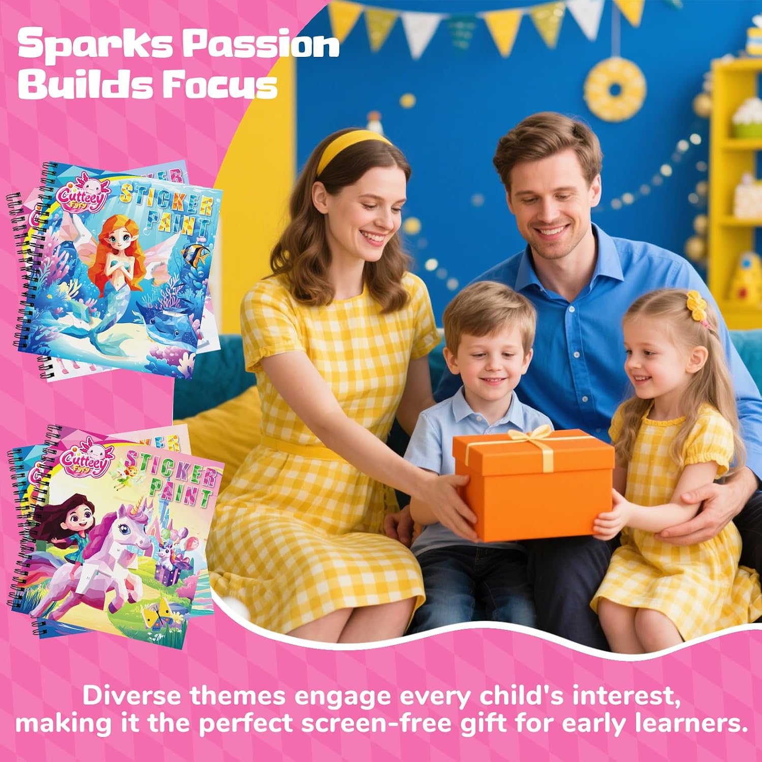 Thumbnail 6 de CutteeyFyry Paint-by-Number Sticker Books, 4-Piece Set