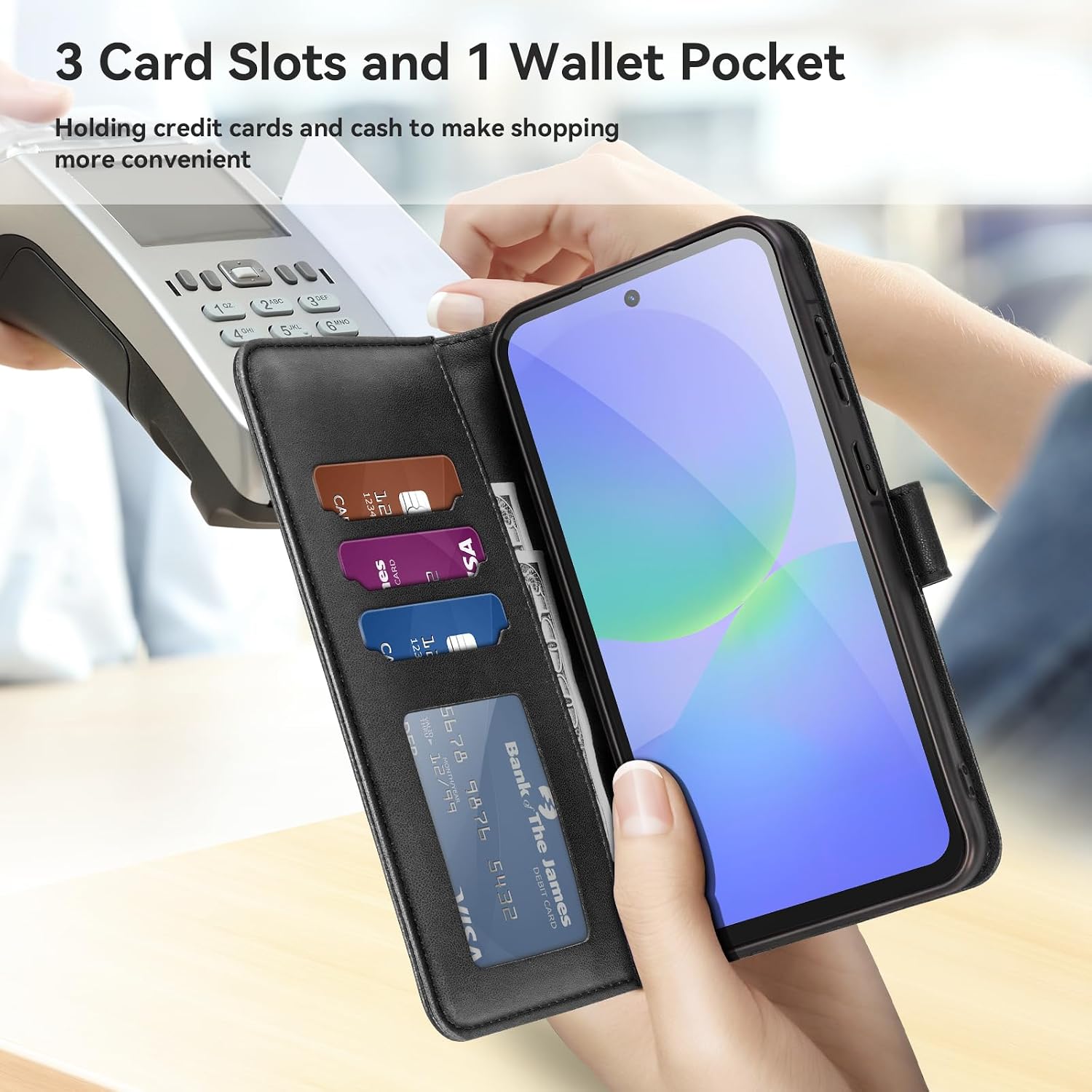Detalle 2 de ivencase Samsung Galaxy A36 5G PU leather wallet case