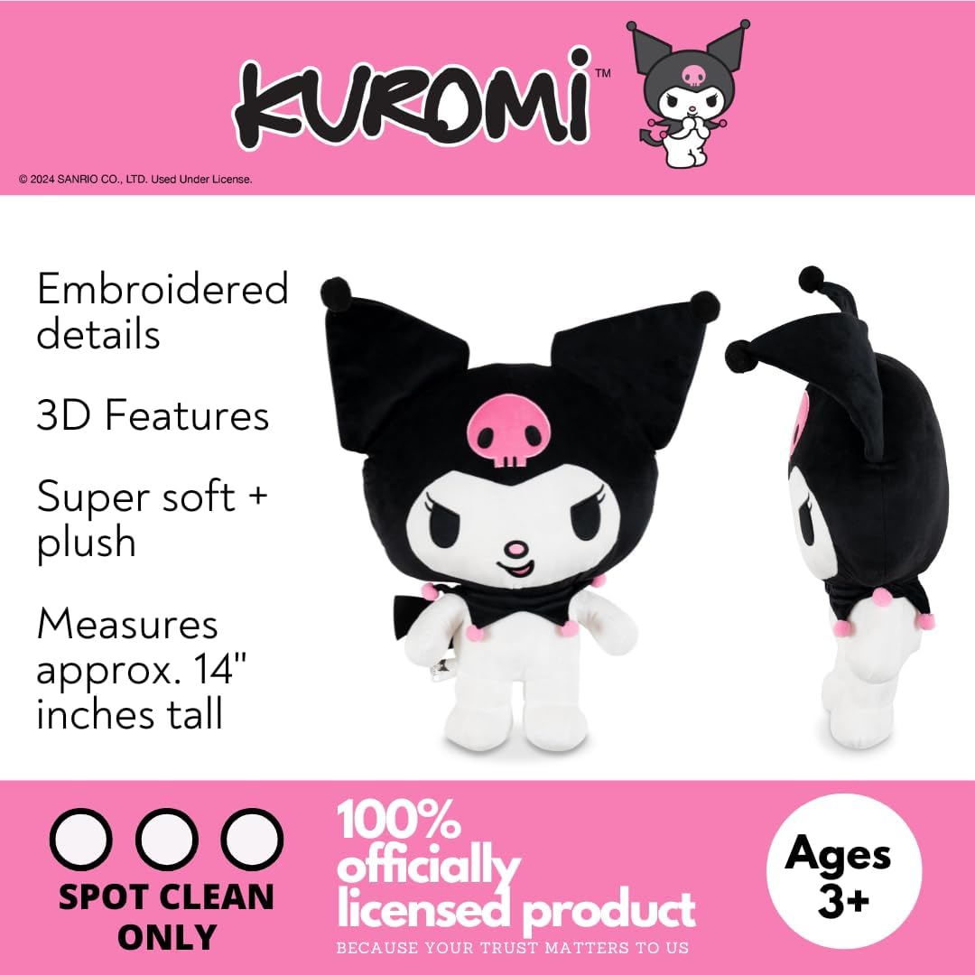 Thumbnail 1 de Kuromi Cuddle Pillow Buddy by Franco Collectibles – Officially Licensed Plush for Kids
