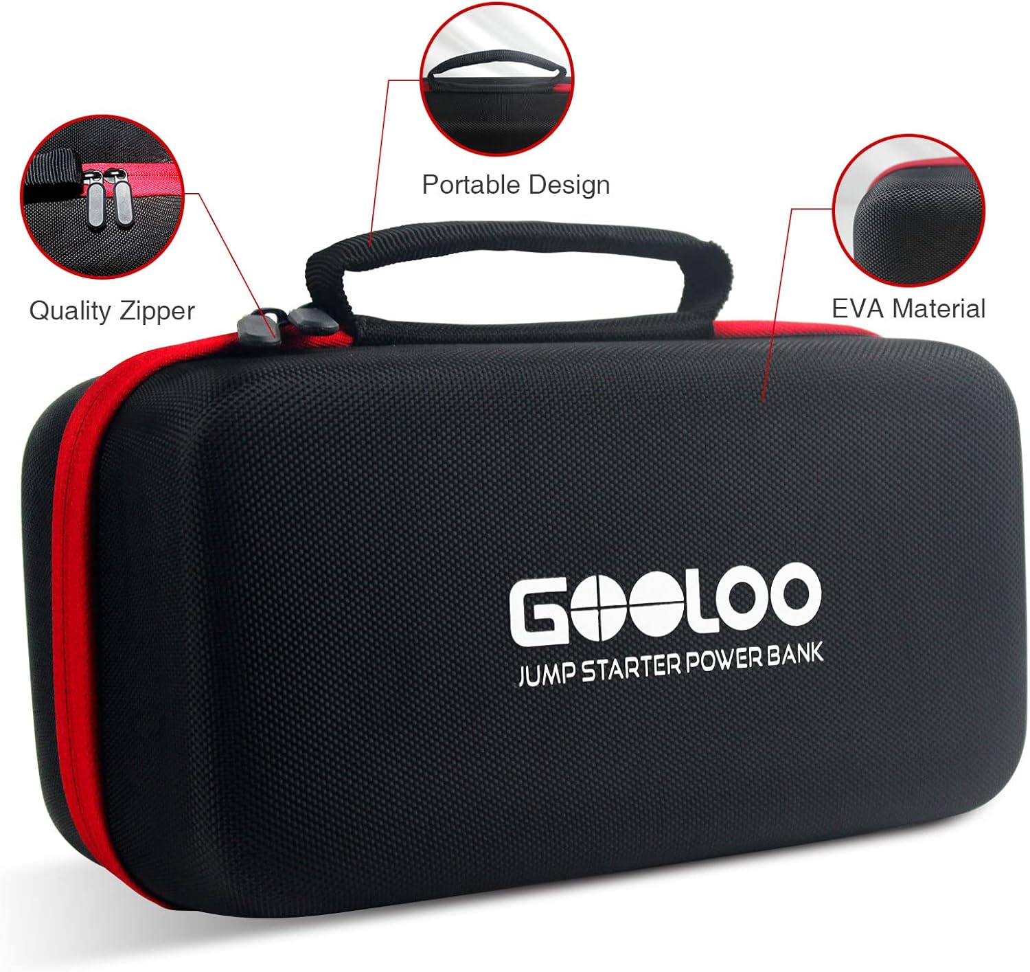 Detalle 2 de GOOLOO EVA Protection Case for GP3000 and GT4000/GT4000S/GT6000 12V jump starters