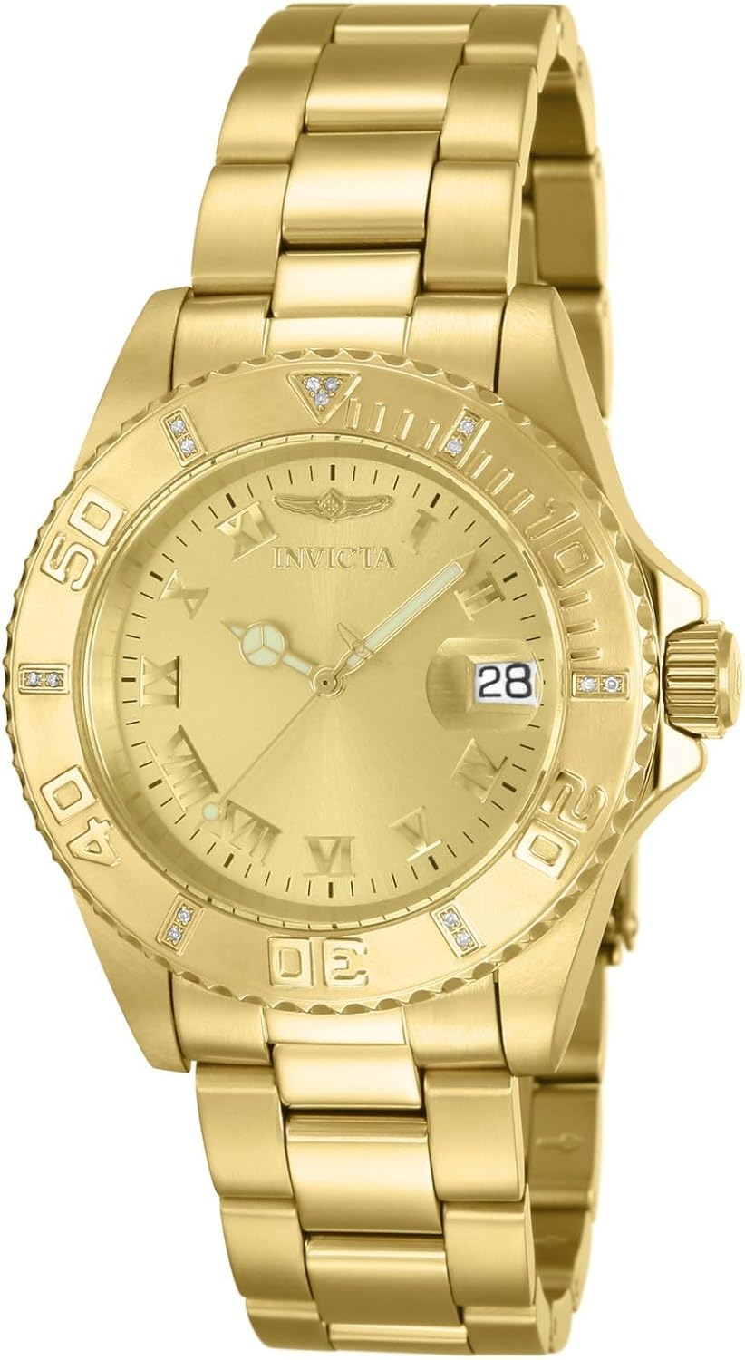 Detalle de Invicta Pro Diver 12820 pour femme – montre 40 mm en acier inoxydable à mouvement quartz