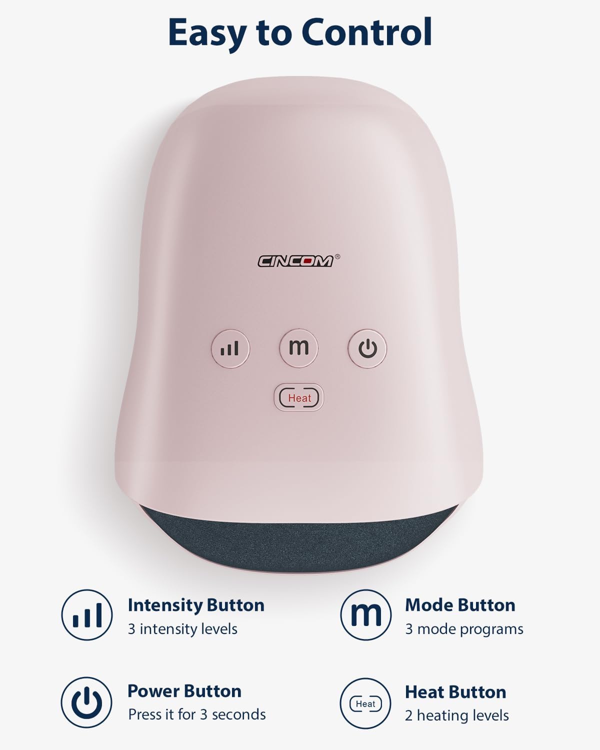 Detalle 2 de CINCOM Cordless Hand Massager with Heat, Compression, and Adjustable Settings