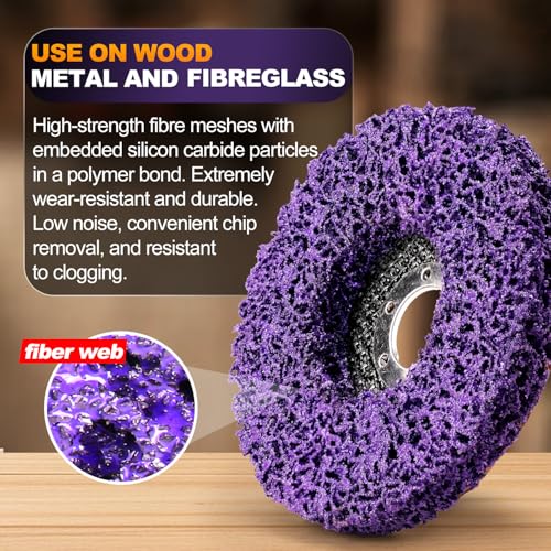 Detalle 2 de NuoDunco 5PCS Stripping Discs 115mm – Paint Rust Remover for Angle Grinders