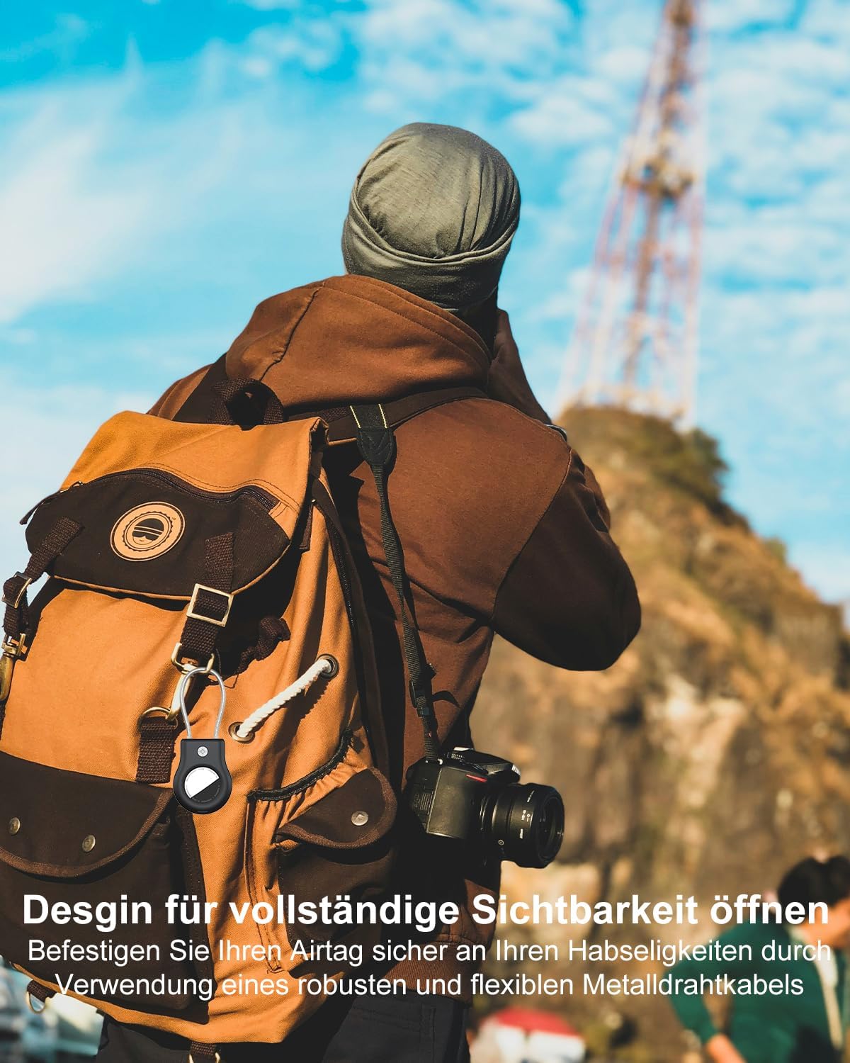 Thumbnail 3 de ONEONTA Airtag Anhänger mit Drahtseil – Extrem robuster, wasserdichter Schlüsselfinder-Hülle