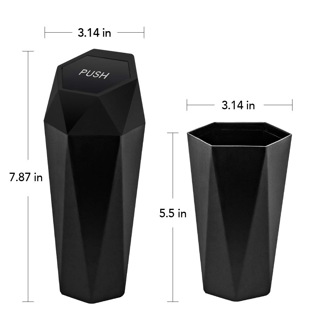 Thumbnail 6 de OUDEW Car Trash Can with Lid - 2-Pack: Leakproof, Compact Organizer with 30 Bags