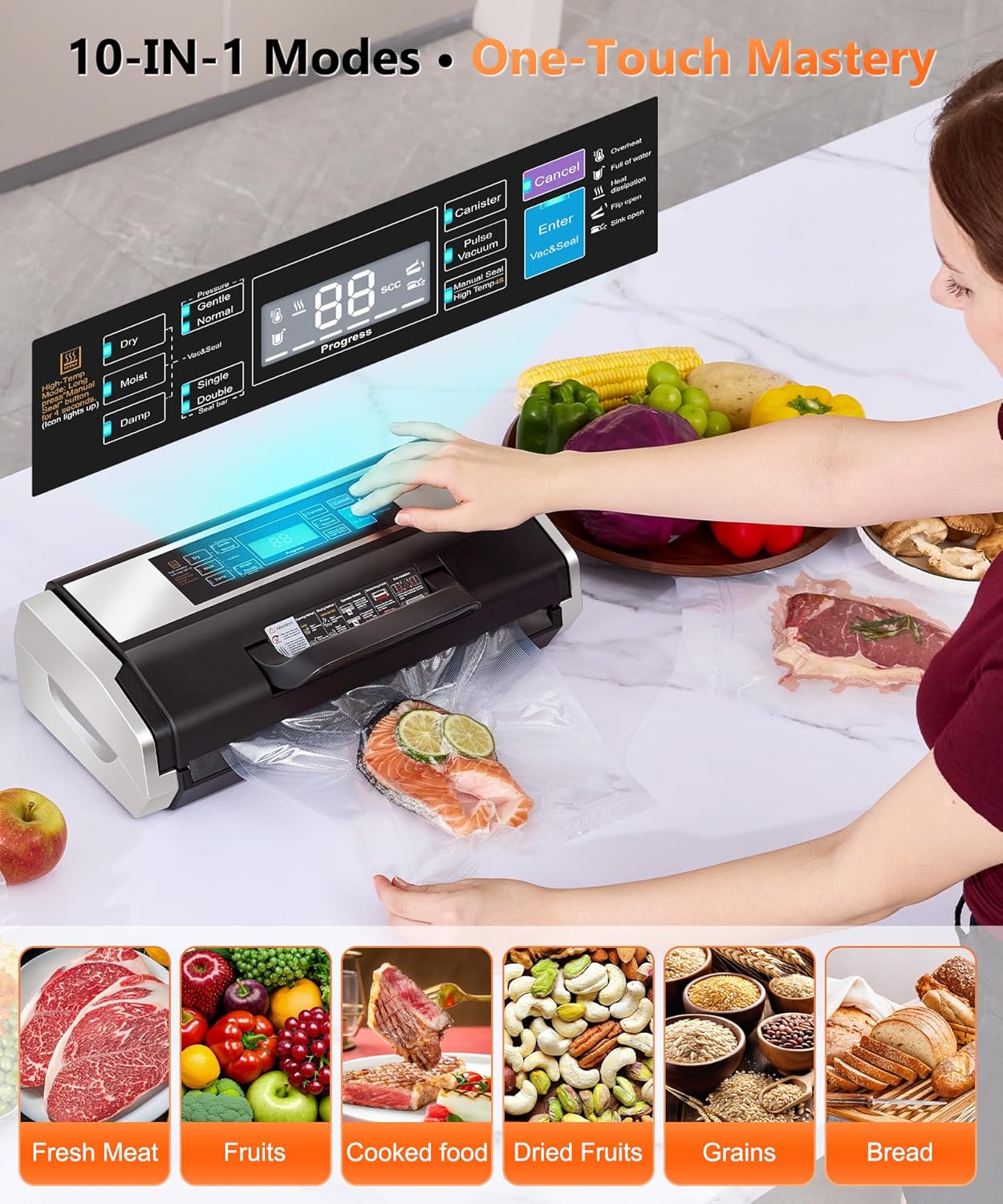 Thumbnail 2 de Food vacuum sealer 95 kPa, double heat