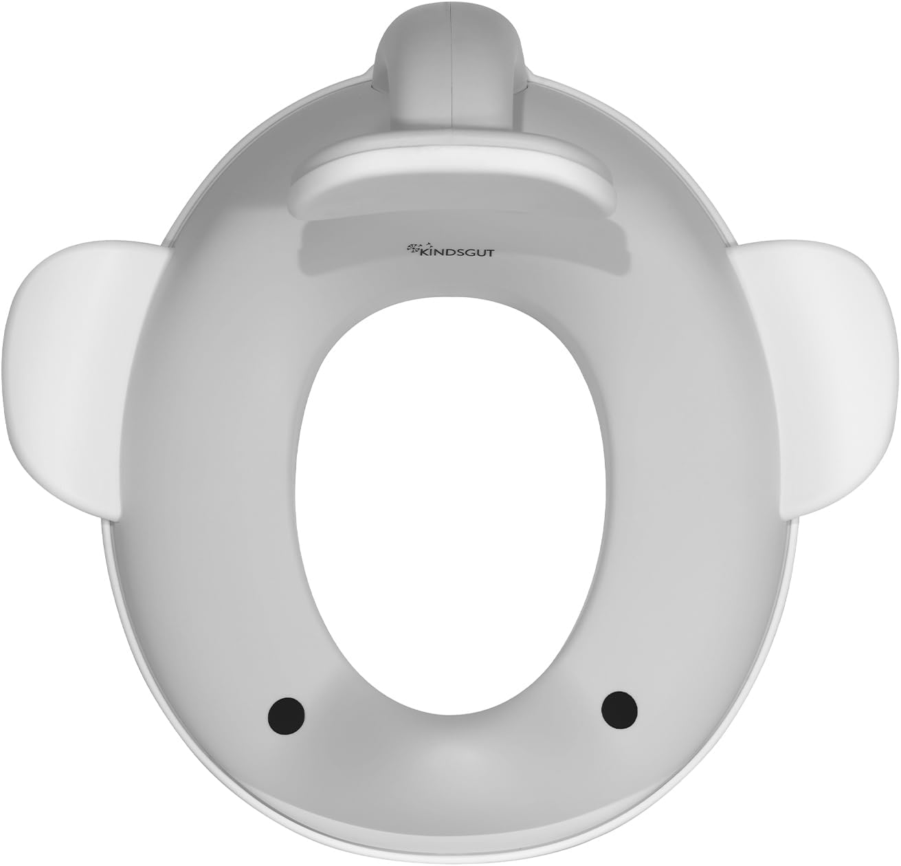 Detalle de Kindsgut Whale Children’s Toilet Seat (Light Grey) – child-friendly design with splash guard