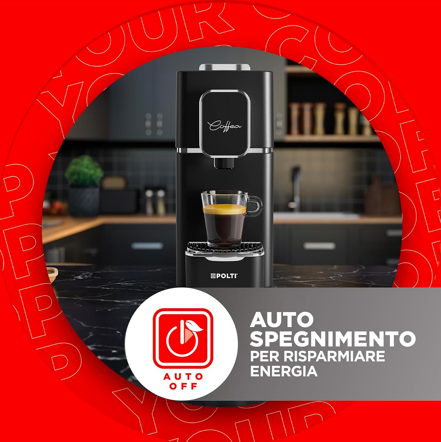 Thumbnail 5 de Polti Coffea S15B macchina per caffè espresso 0,85 L