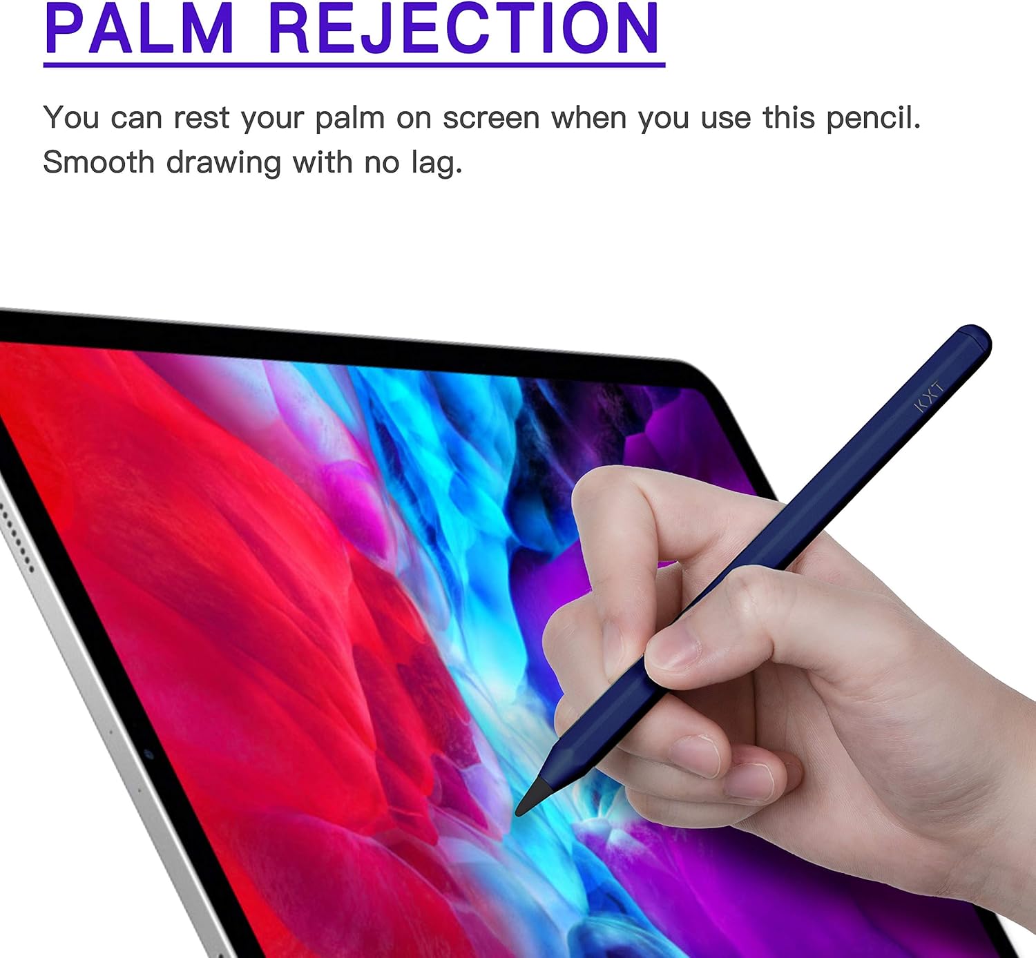 Detalle 2 de Stylet Pen pour iPad (2018-2024) avec inclinaison, rejet de la paume et adsorption magnétique