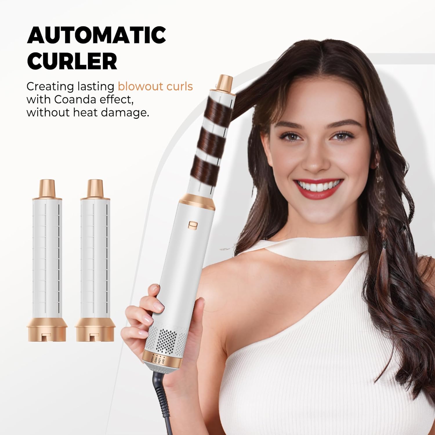 Thumbnail 2 de OKWRAP Haarstyler 5-in-1 Set – Multistyler mit automatischem Lockenstab, Glättbürste und Föhn