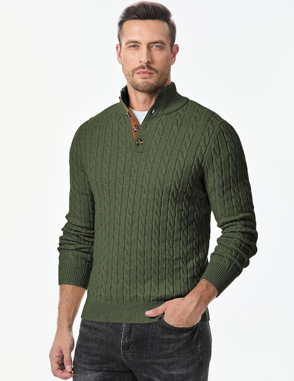 Thumbnail 6 de JMIERR Cable Knit Pullover Sweater 1️⃣0️⃣📘