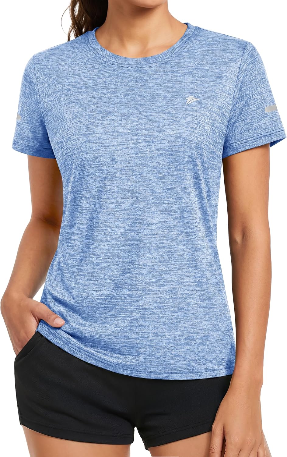 Thumbnail 6 de KEFITEVD Women's Short Sleeve Gym T-Shirt: Lightweight Quick-Dry Activewear for Training