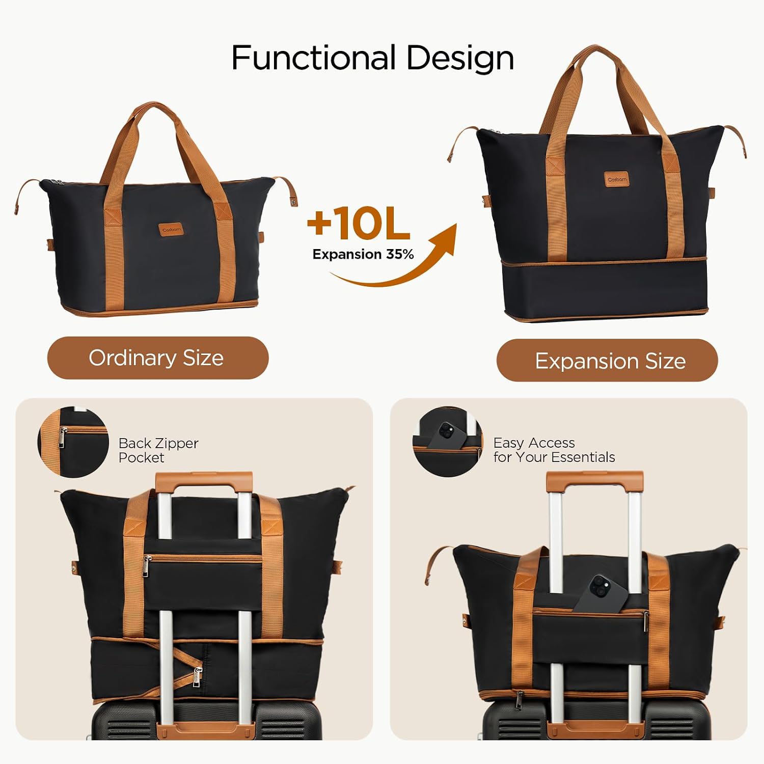 Thumbnail 6 de Cosbarn 5-Piece Luggage Set with ABS Shell and TSA Lock — 28/24/20-Inch, Spinner Wheels