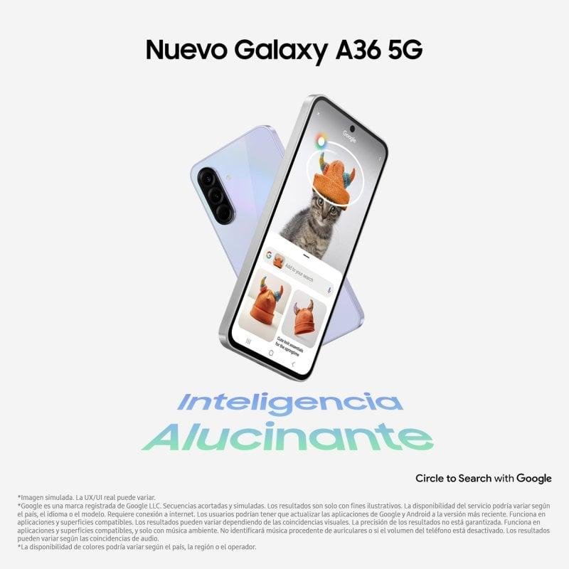 Detalle de Samsung Galaxy A36 5G 6GB/128GB 6.7" Lima – análisis de compra en España