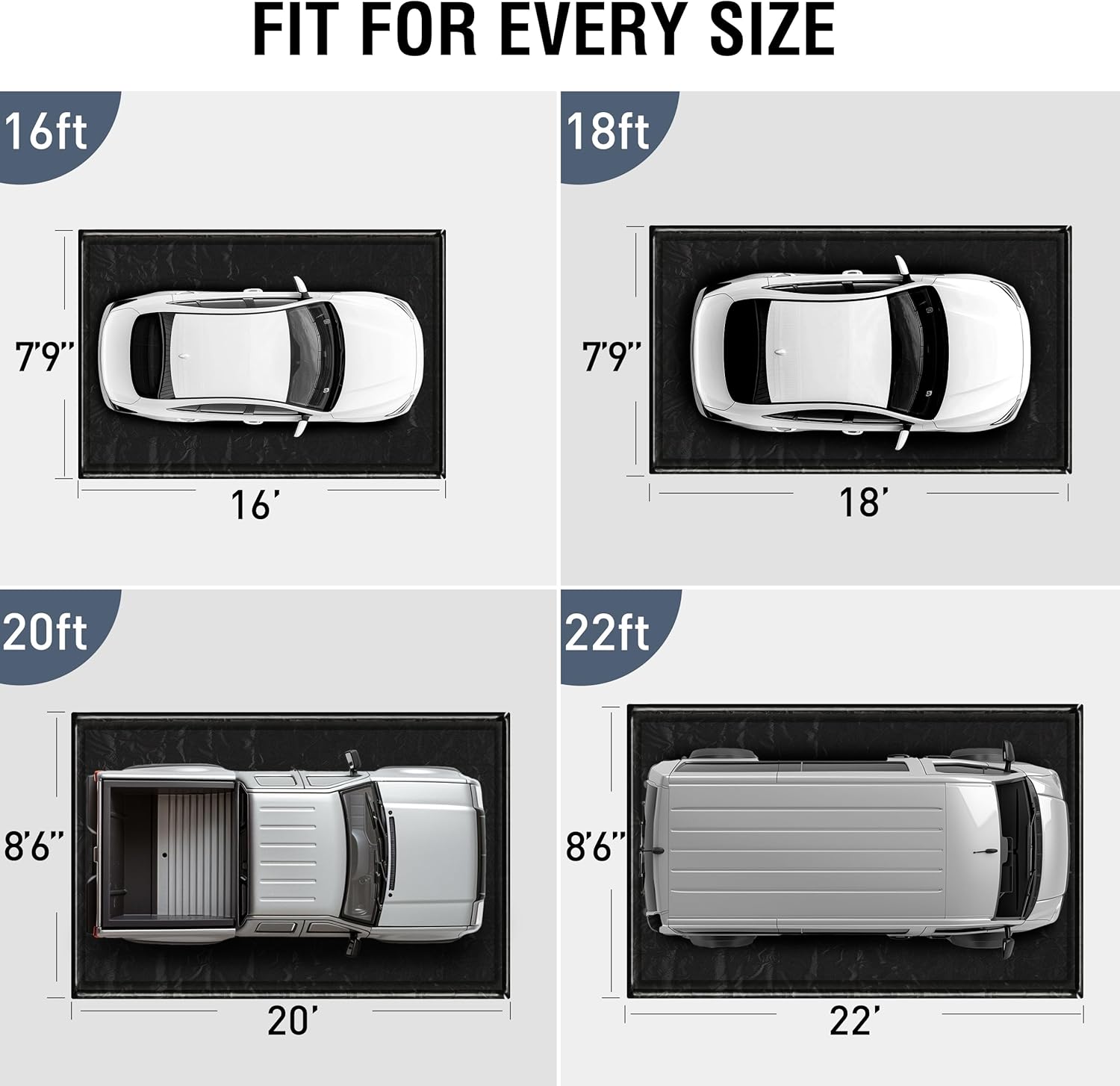 Detalle 2 de Huatean Home Garage Floor Mat 8'6" x 16"