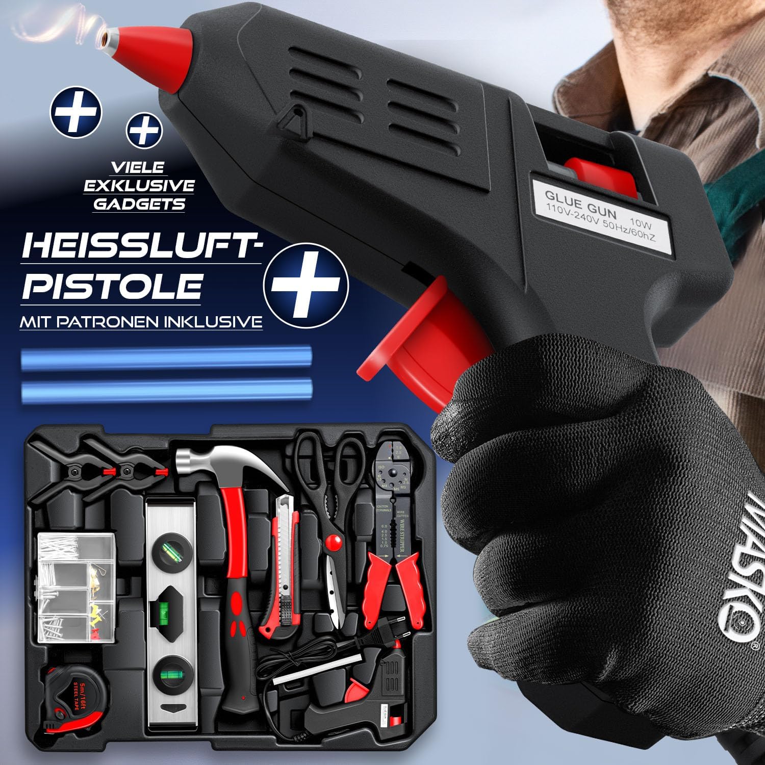 Thumbnail 6 de MASKO Werkzeugkoffer 1.400-teilig im Aluminiumkoffer mit Rollen (Trolley-Funktion)